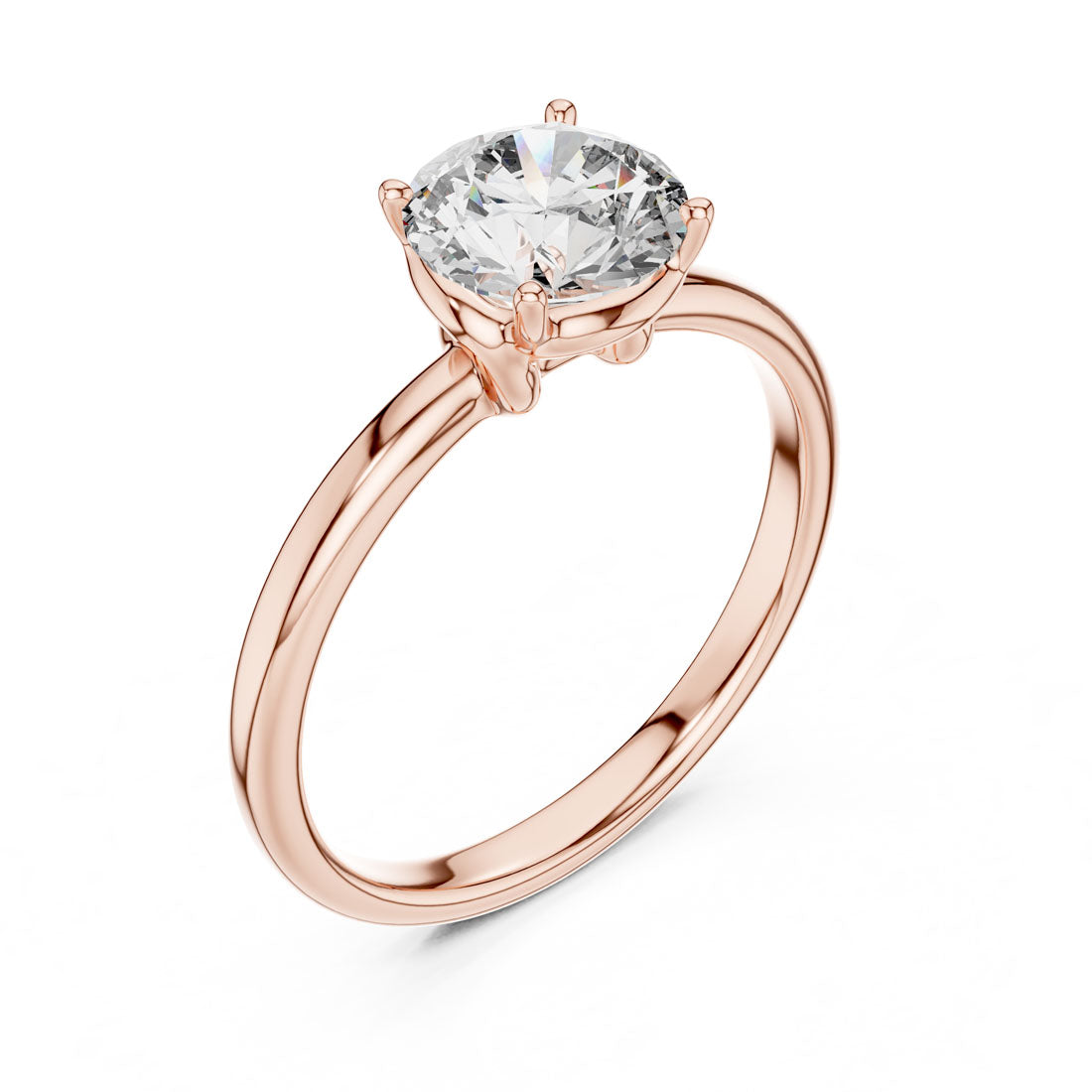 1.00 Ct. Classic Round Brilliant Four-Prong Solitaire Engagement Ring (LR-0022) 5