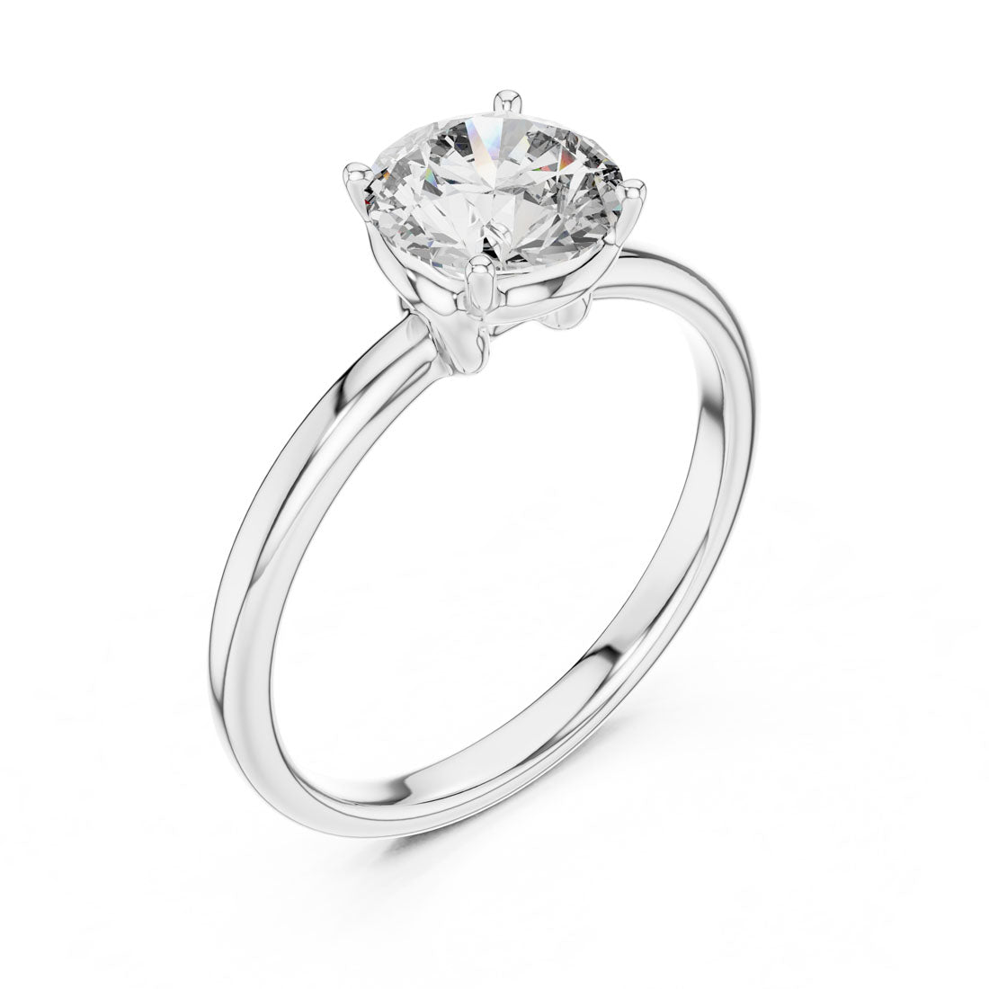 1.00 Ct. Classic Round Brilliant Four-Prong Solitaire Engagement Ring (LR-0022) 7