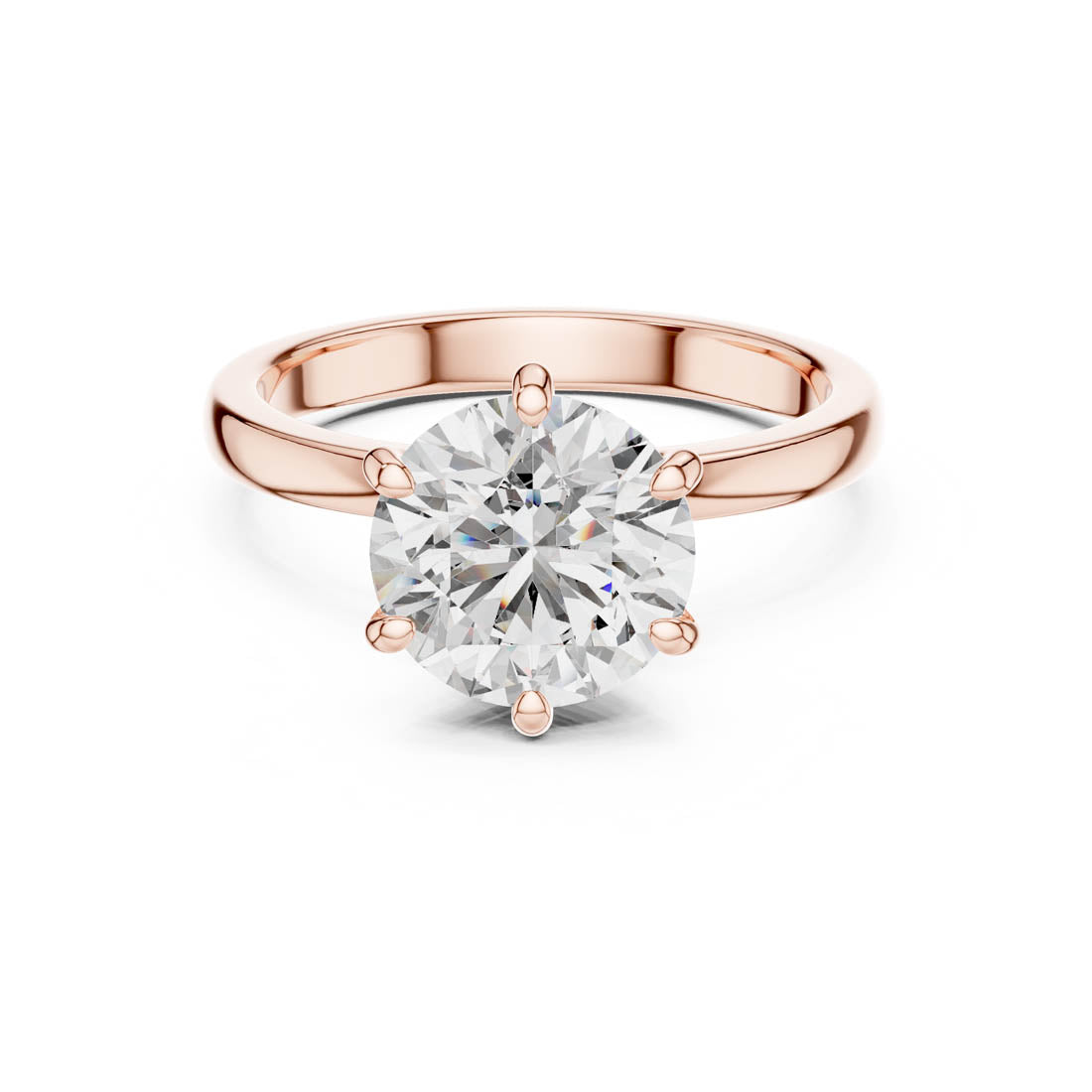 2.15 Ct. Round Brilliant Solitaire Engagement Ring with Hidden Halo (LR-0171) 3