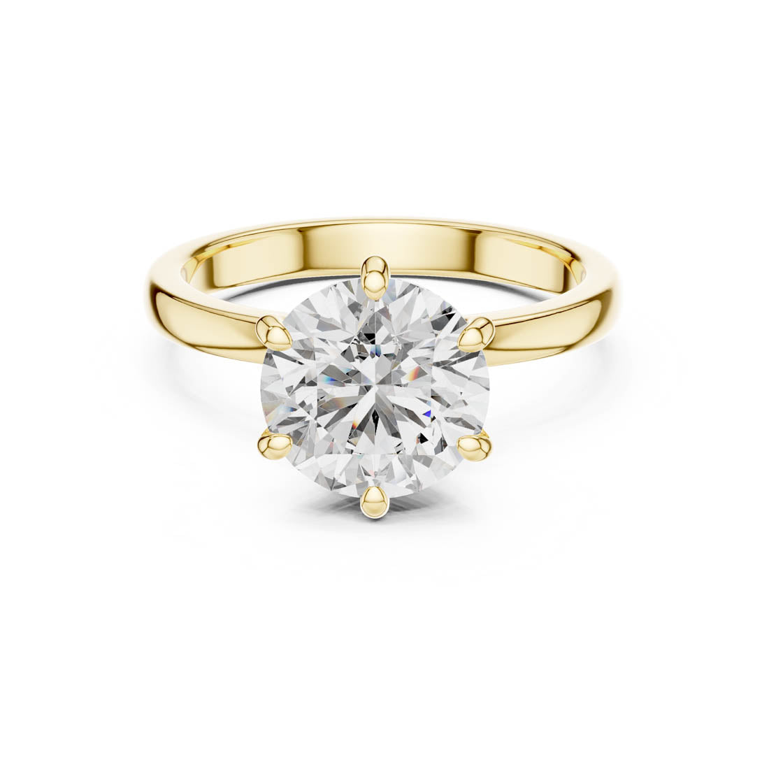 2.15 Ct. Round Brilliant Solitaire Engagement Ring with Hidden Halo (LR-0171)