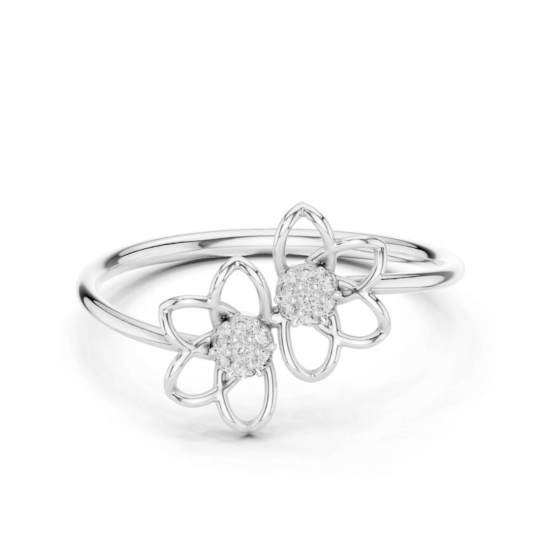 .06 Ct. Diamond Floral Duo Ring (LR-01 (100))
