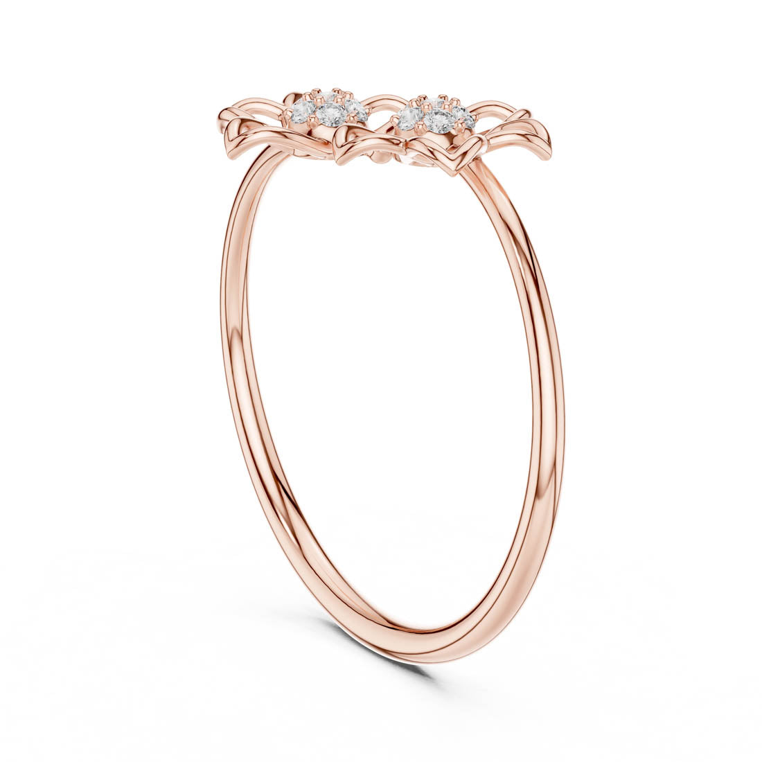 .06 Ct. Diamond Floral Duo Ring (LR-01 (100)) 7