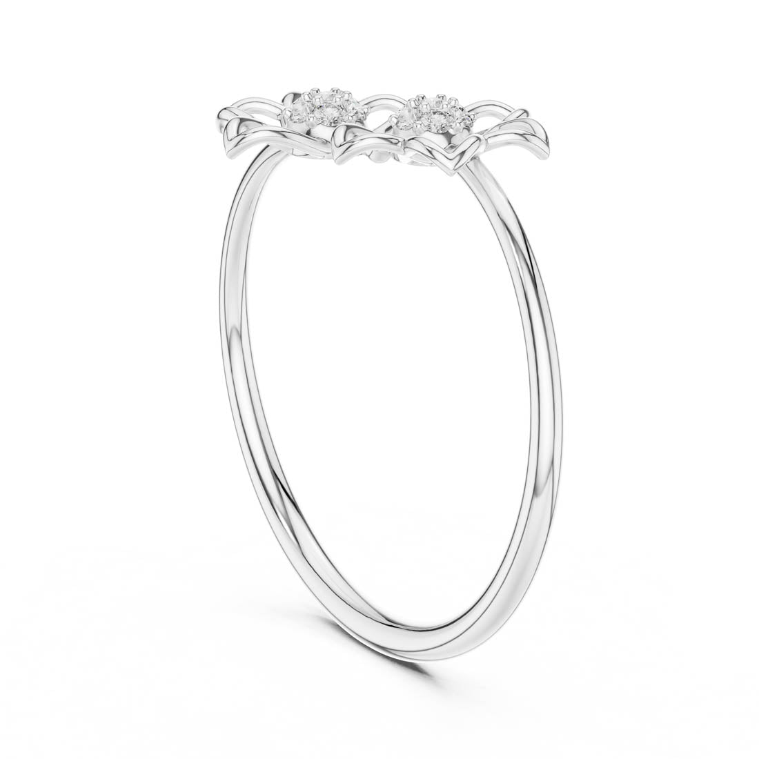 .06 Ct. Diamond Floral Duo Ring (LR-01 (100)) 10