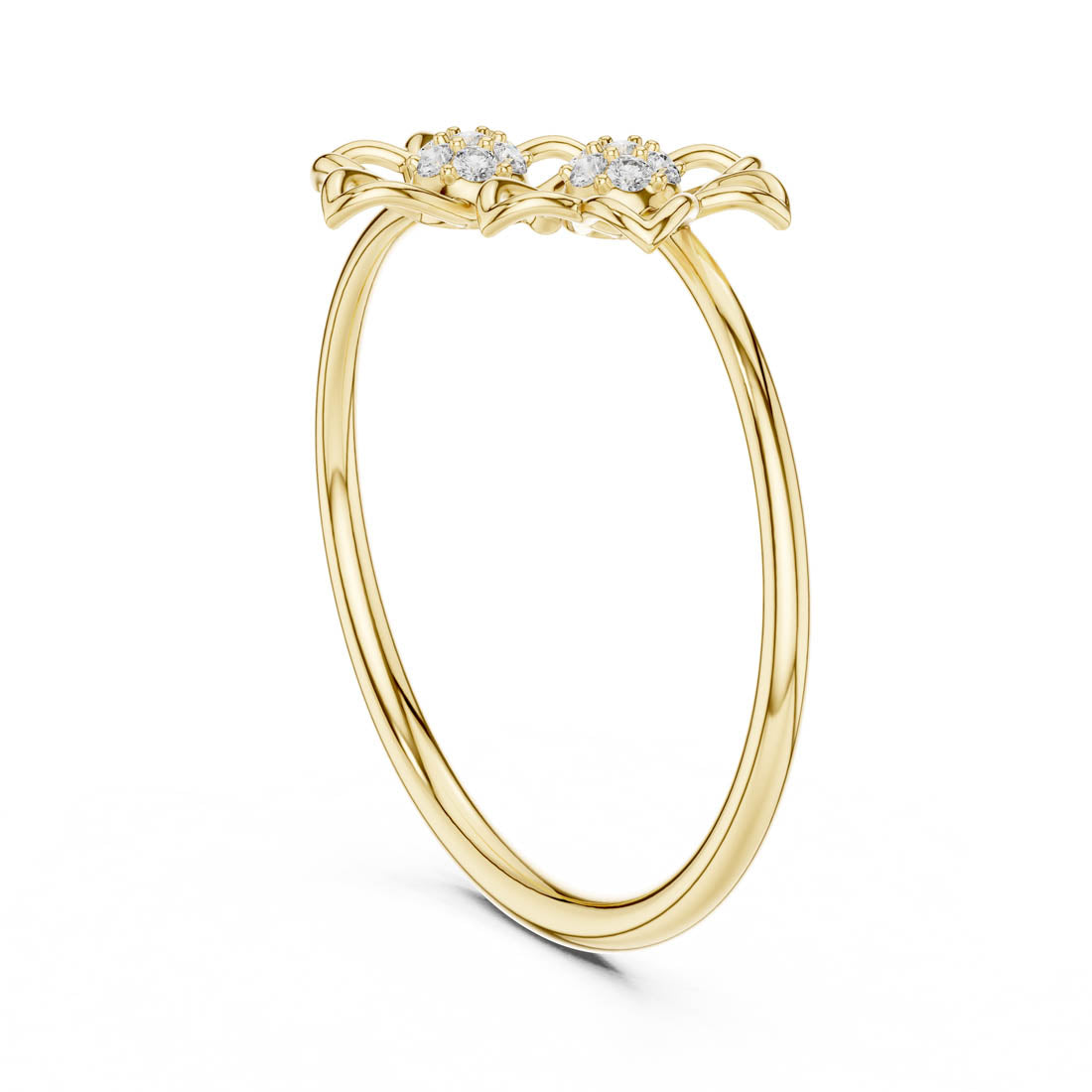 .06 Ct. Diamond Floral Duo Ring (LR-01 (100)) 3