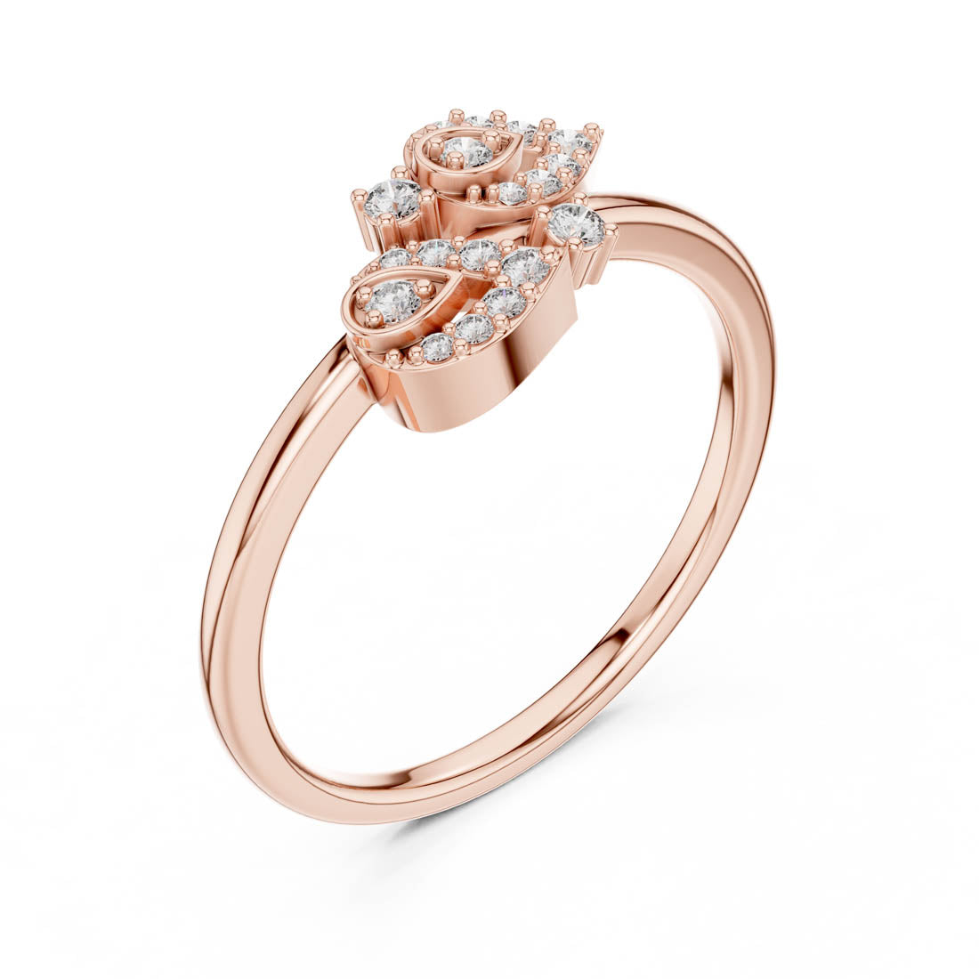 .14 Ct. Pavé Diamond Open Design Ring (LR-01 (60)) 8