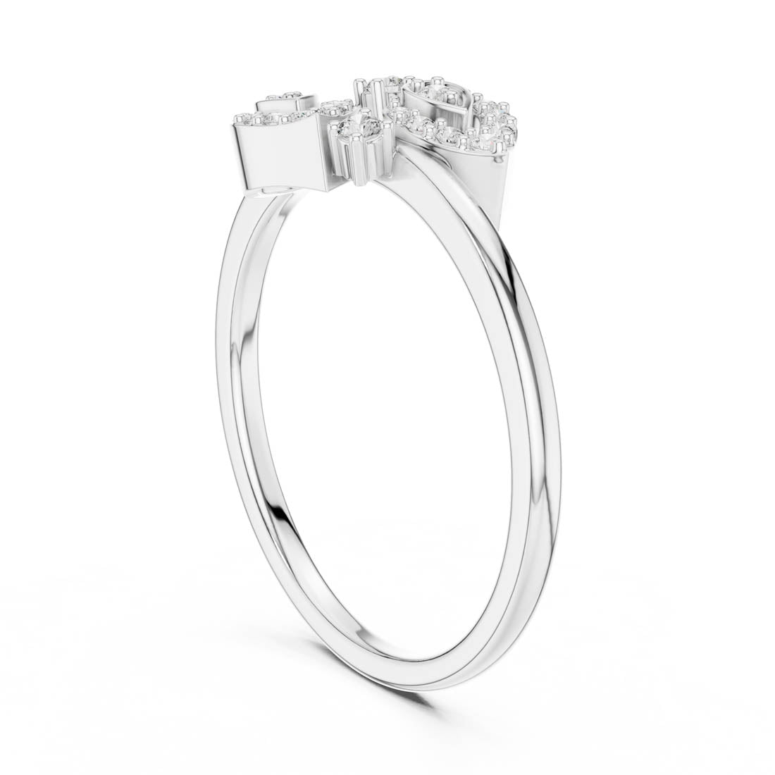 .14 Ct. Pavé Diamond Open Design Ring (LR-01 (60)) 9