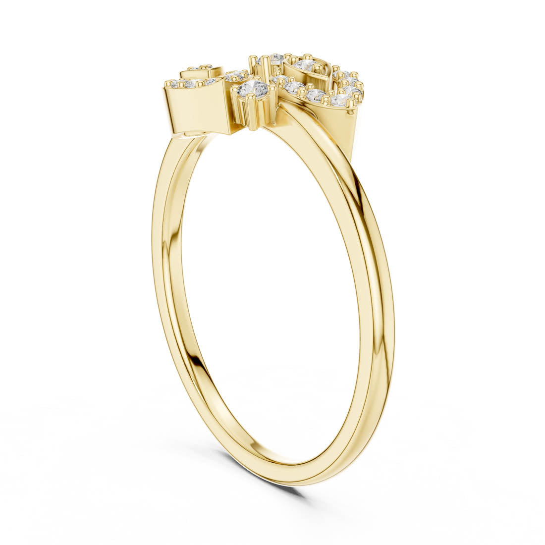.14 Ct. Pavé Diamond Open Design Ring (LR-01 (60)) 3