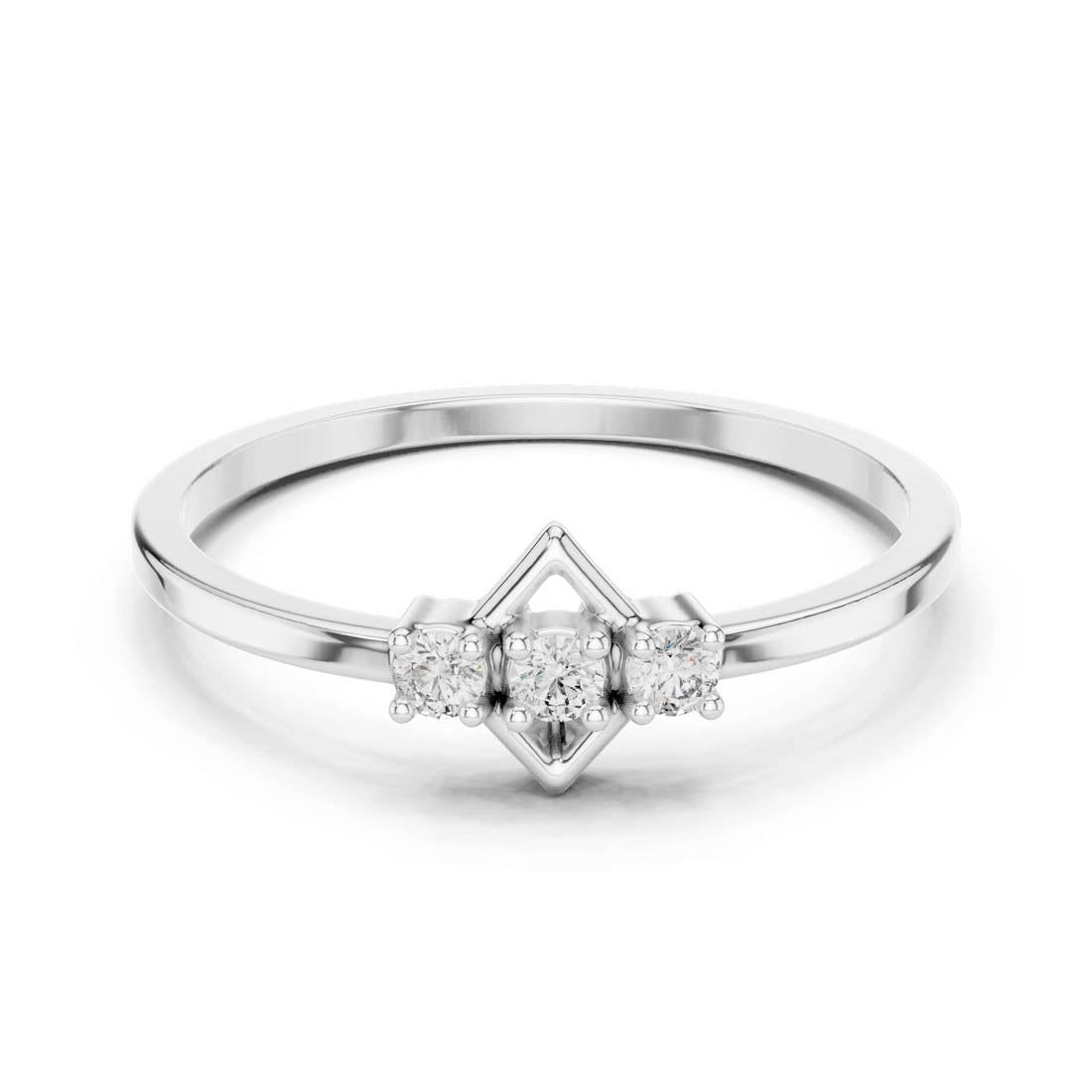 .08 Ct. Geometric Three-Stone Diamond Ring (LR-01 (93)) 5