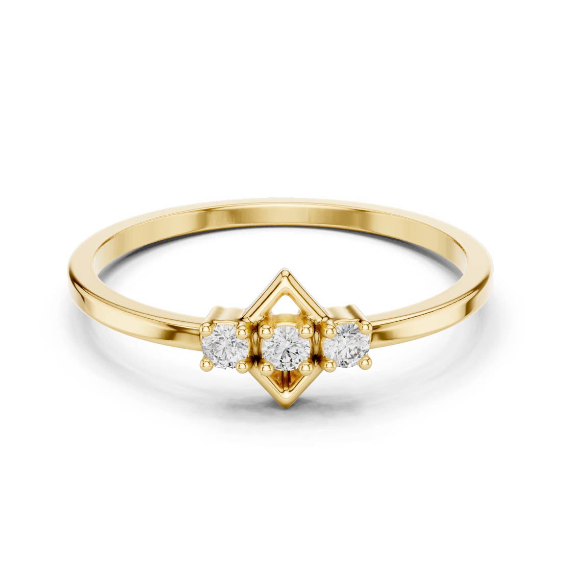 .08 Ct. Geometric Three-Stone Diamond Ring (LR-01 (93))