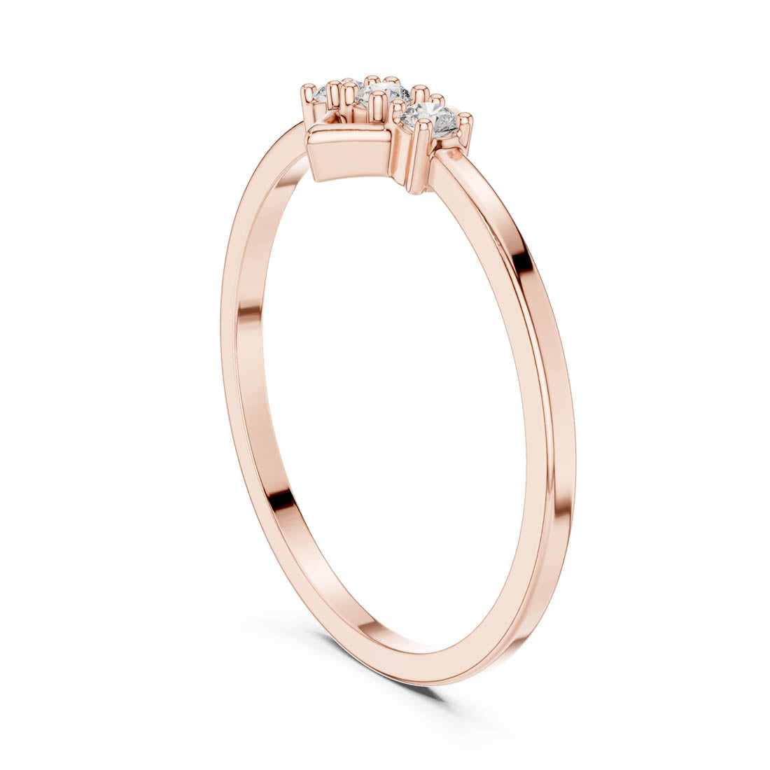 .08 Ct. Geometric Three-Stone Diamond Ring (LR-01 (93)) 6