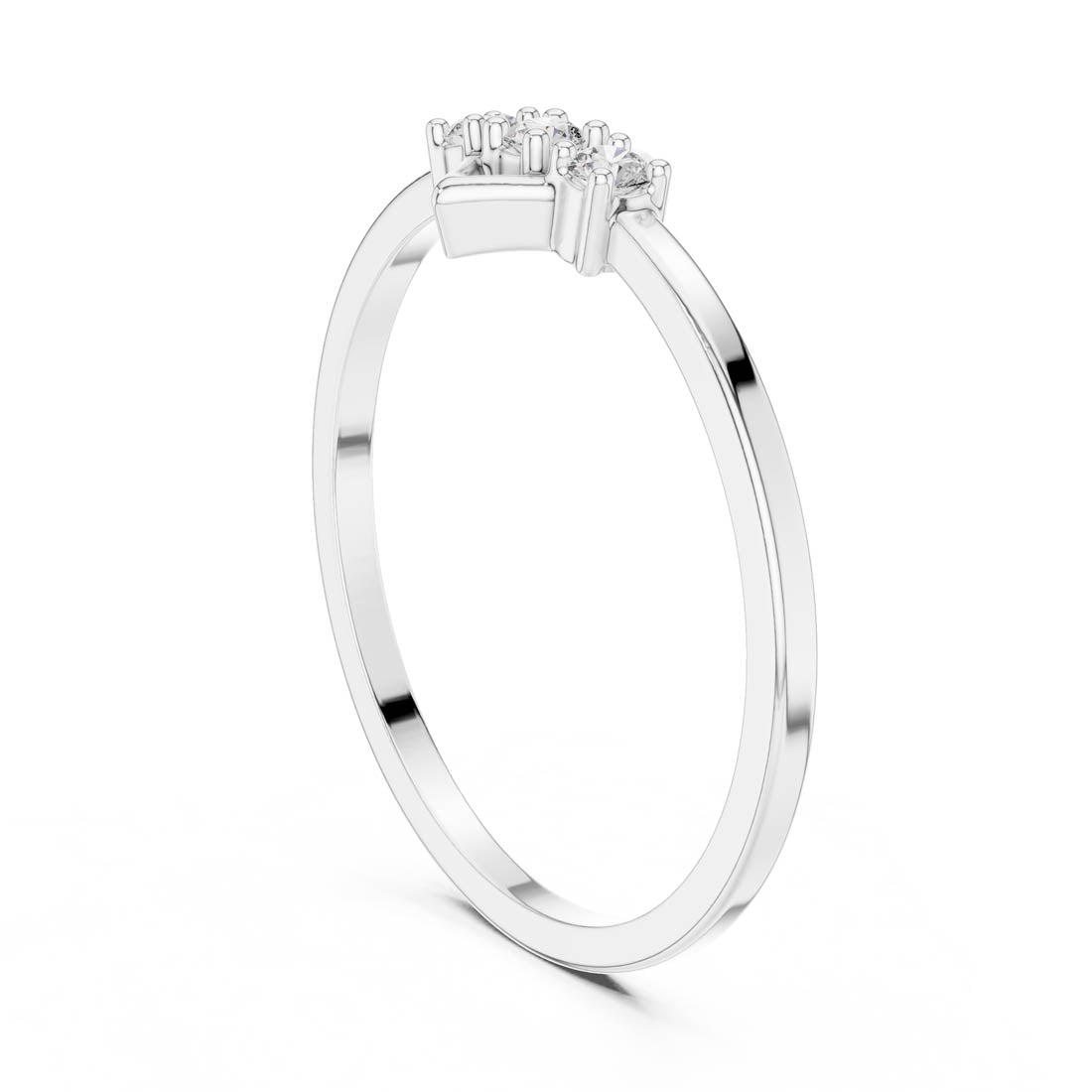 .08 Ct. Geometric Three-Stone Diamond Ring (LR-01 (93)) 10