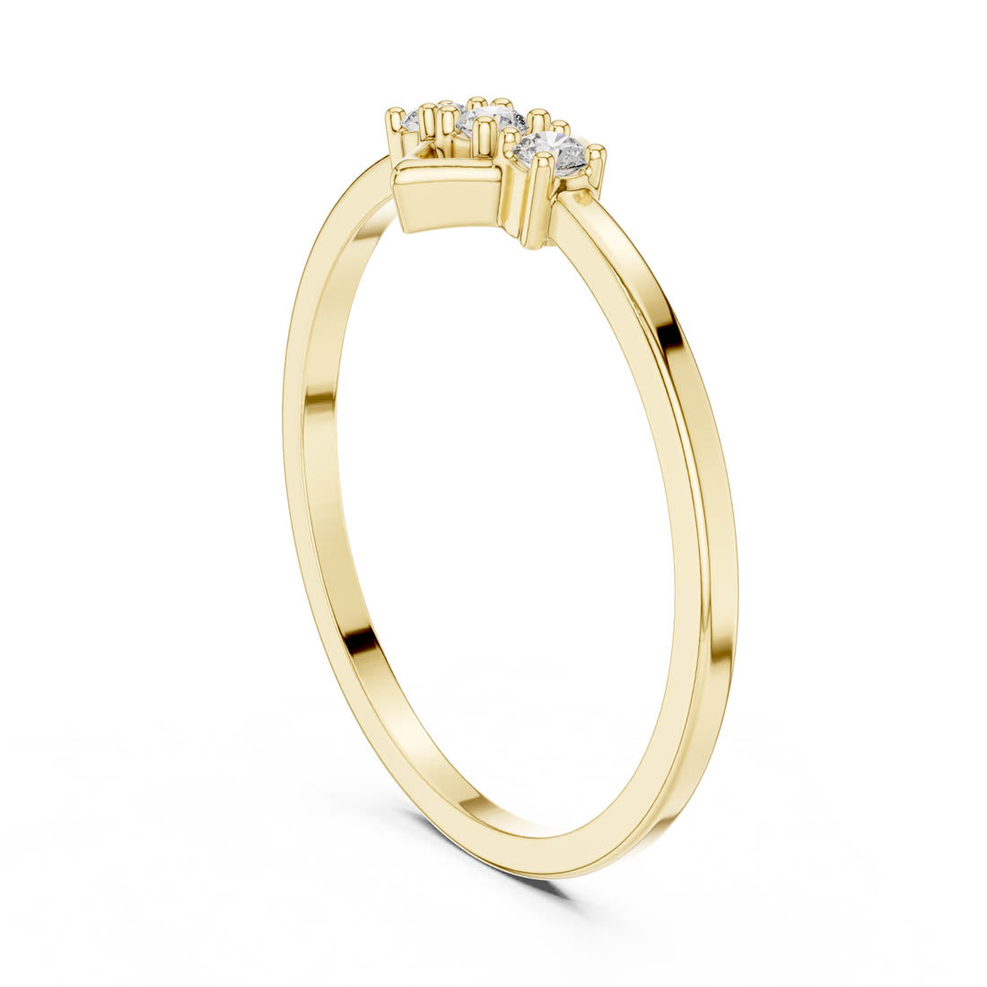 .08 Ct. Geometric Three-Stone Diamond Ring (LR-01 (93)) 3