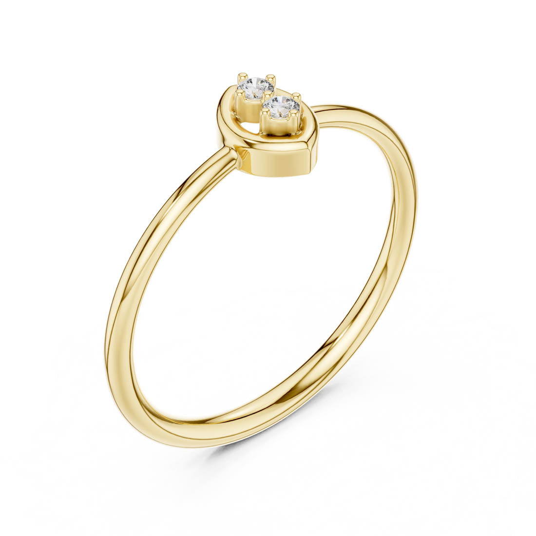 .03 Ct. Two-Stone Diamond Solitaire Ring (LR-01 (96))