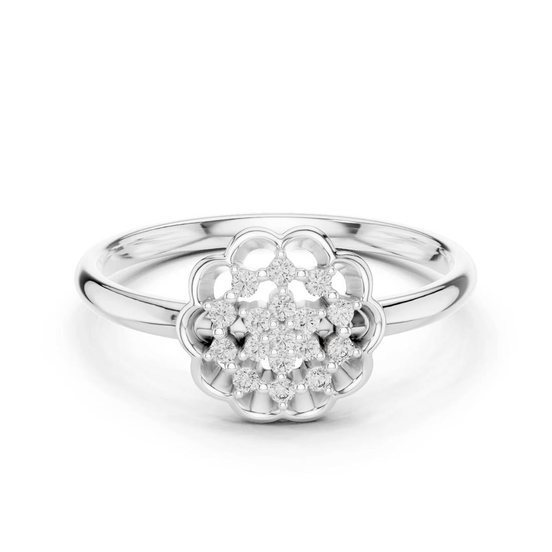 .09 Ct. Diamond Cluster Floral Ring (LR-01 (99)) 5