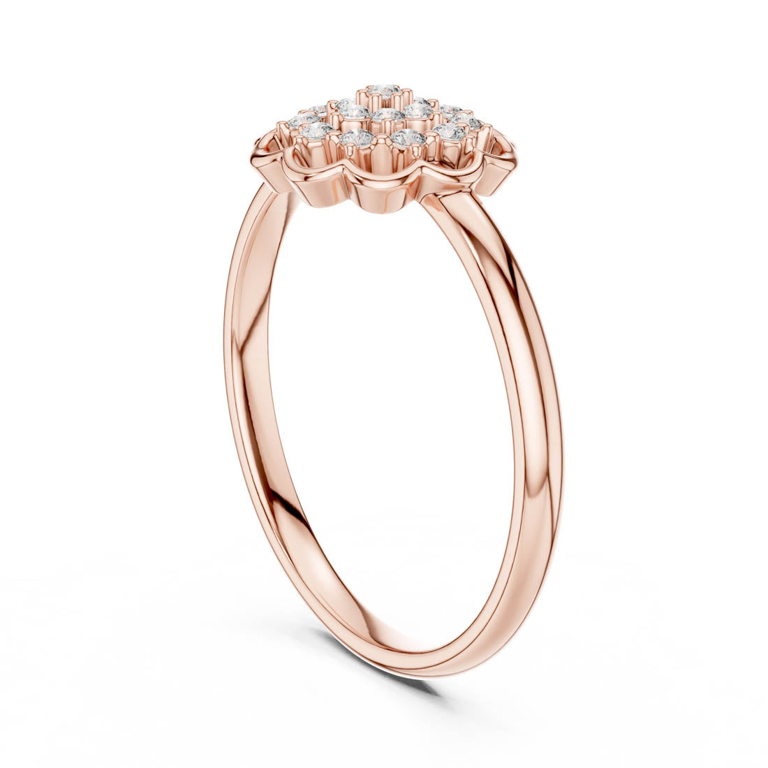 .09 Ct. Diamond Cluster Floral Ring (LR-01 (99)) 8