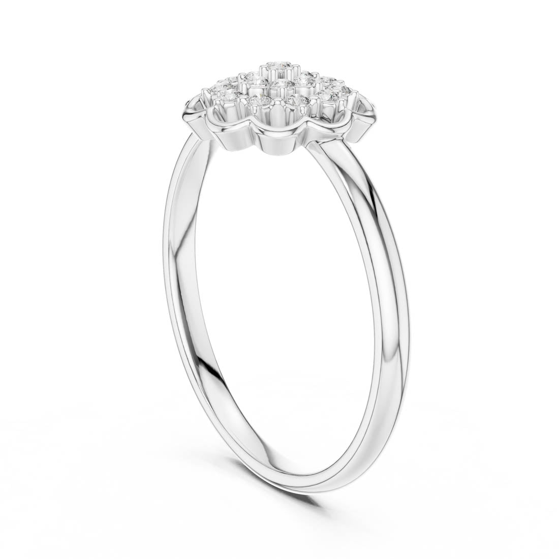 .09 Ct. Diamond Cluster Floral Ring (LR-01 (99)) 6