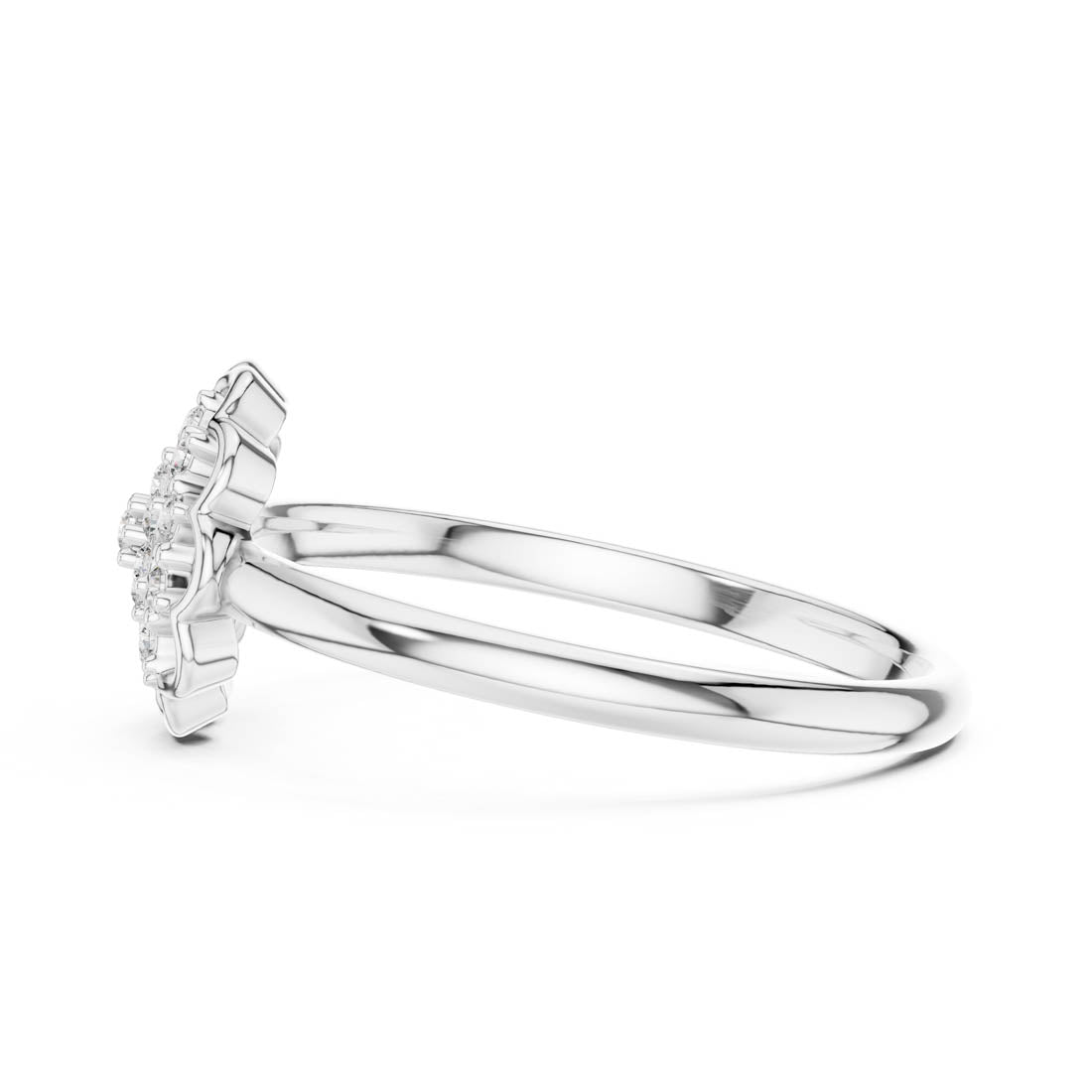 .09 Ct. Diamond Cluster Floral Ring (LR-01 (99)) 11