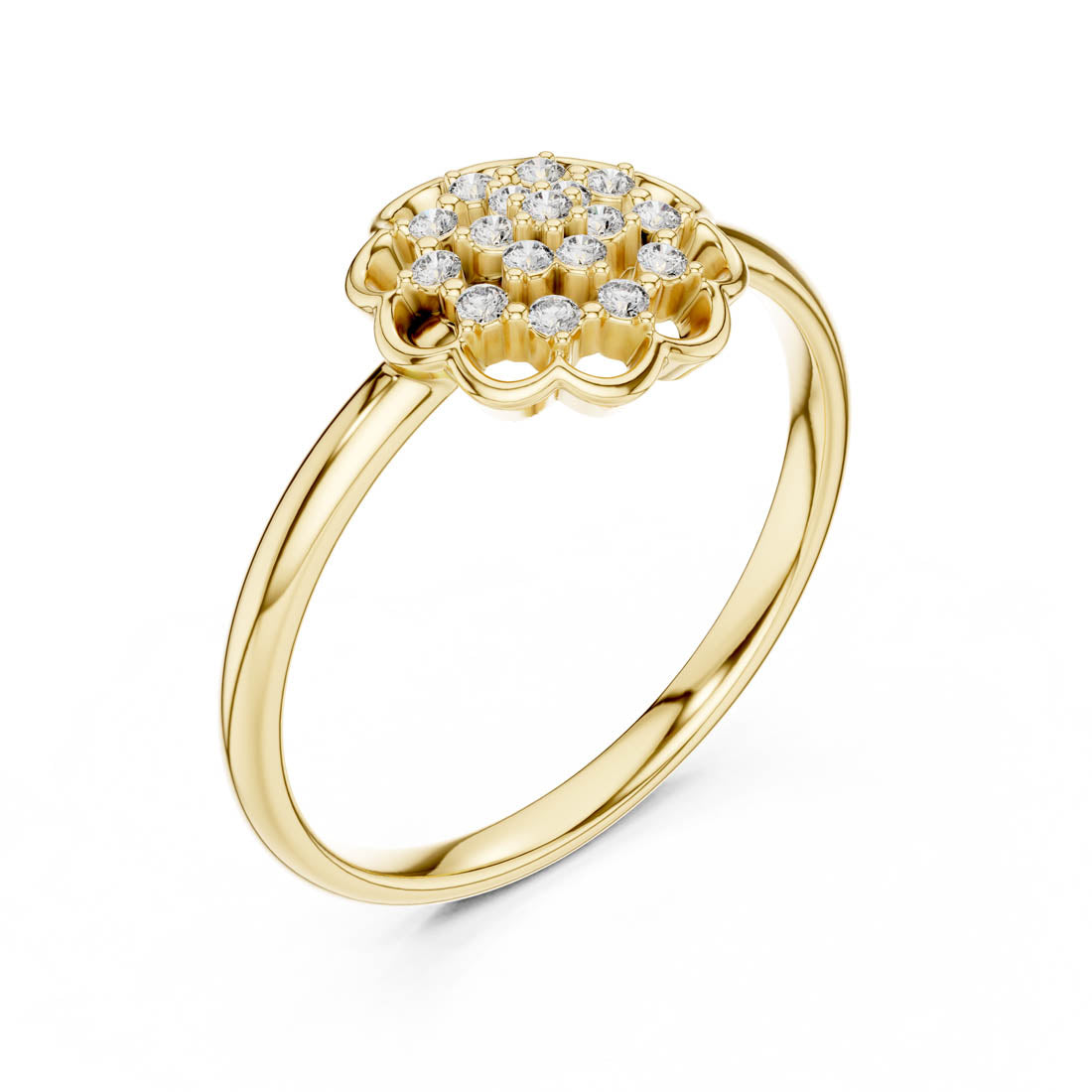 .09 Ct. Diamond Cluster Floral Ring (LR-01 (99))