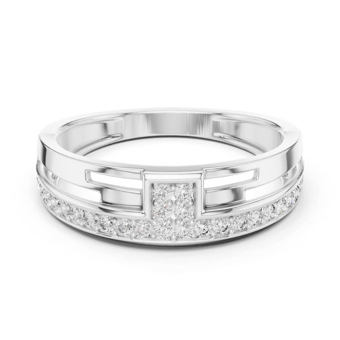 .31 Ct. Geometric Pavé Diamond Band Ring (LR-01 (9)) 5