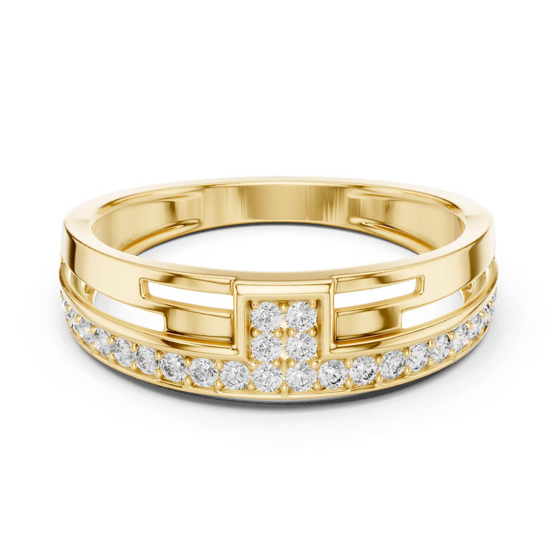 .31 Ct. Geometric Pavé Diamond Band Ring (LR-01 (9)) 7