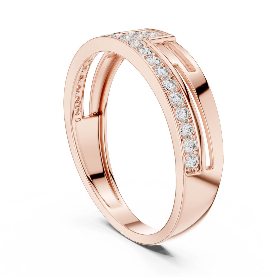 .31 Ct. Geometric Pavé Diamond Band Ring (LR-01 (9)) 6