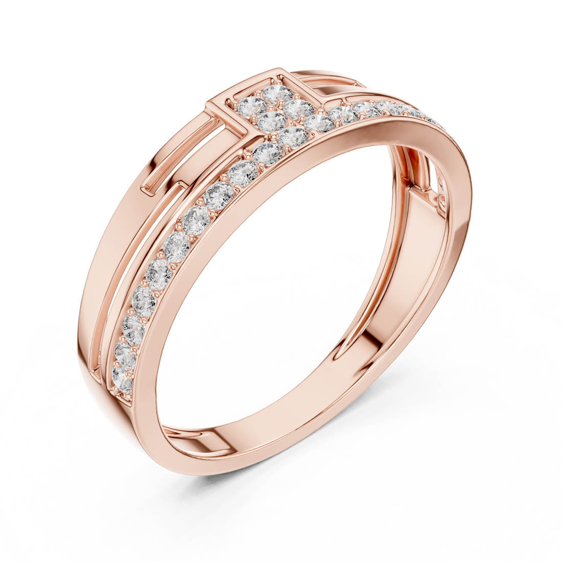 .31 Ct. Geometric Pavé Diamond Band Ring (LR-01 (9)) 8