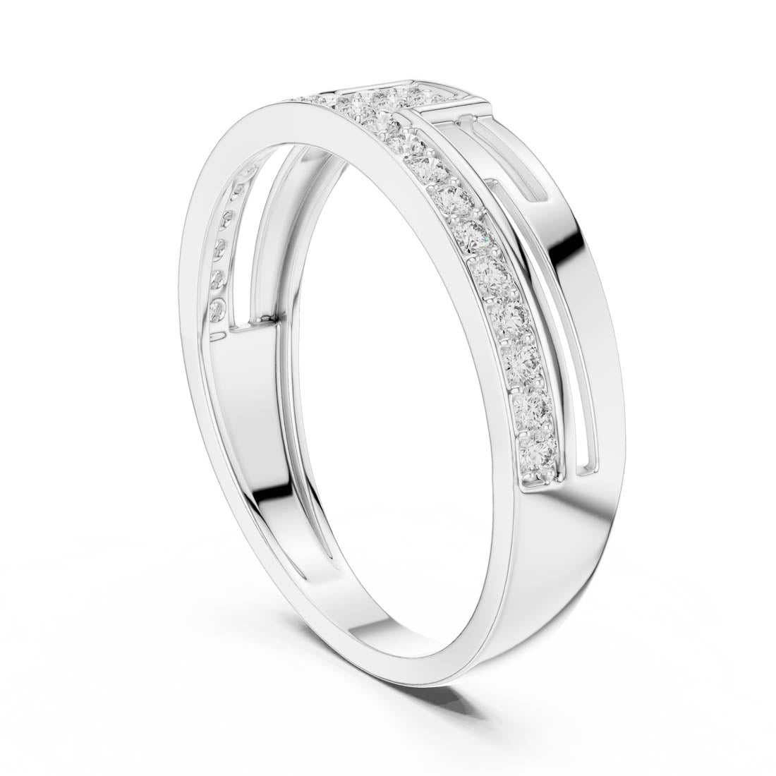 .31 Ct. Geometric Pavé Diamond Band Ring (LR-01 (9)) 10