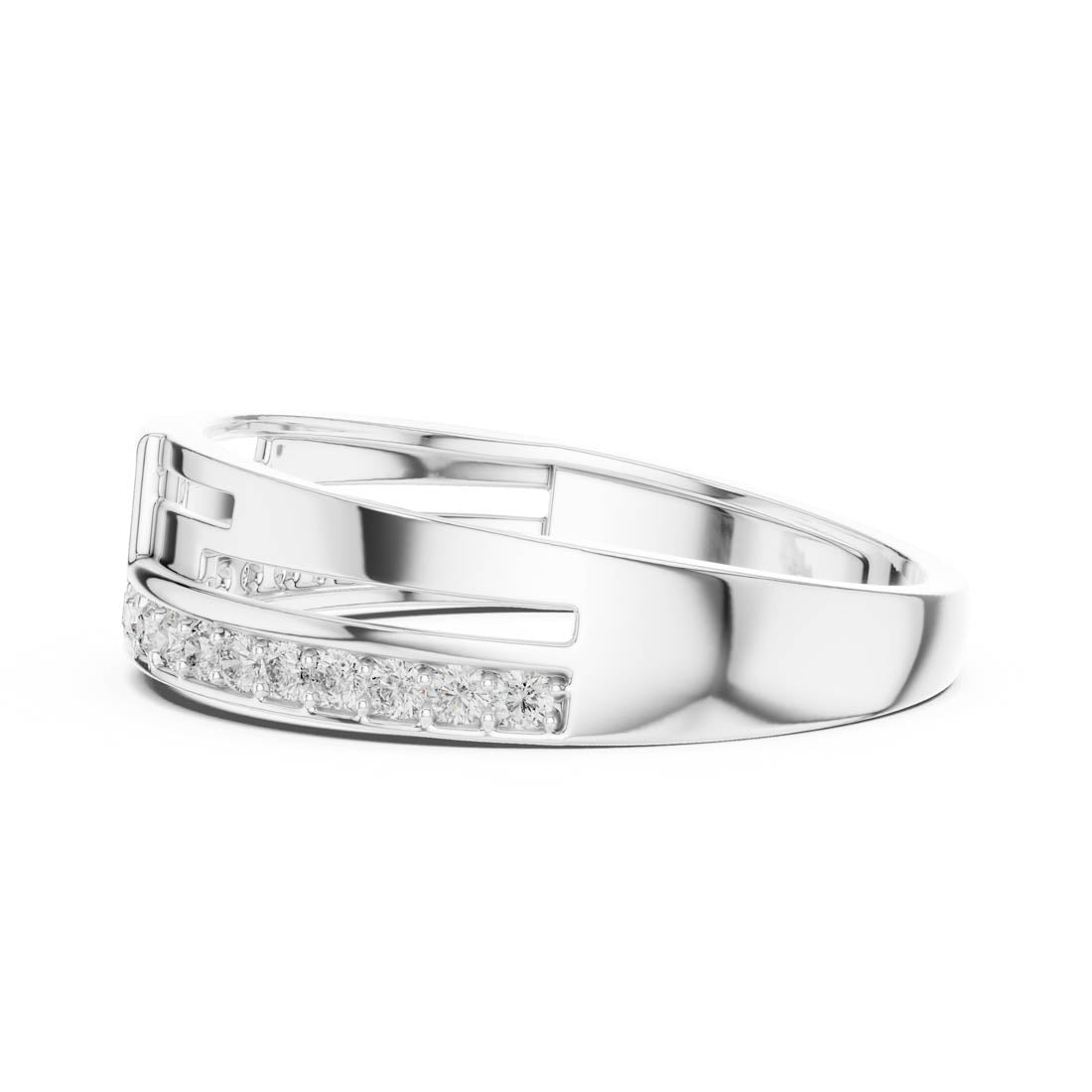 .31 Ct. Geometric Pavé Diamond Band Ring (LR-01 (9)) 12