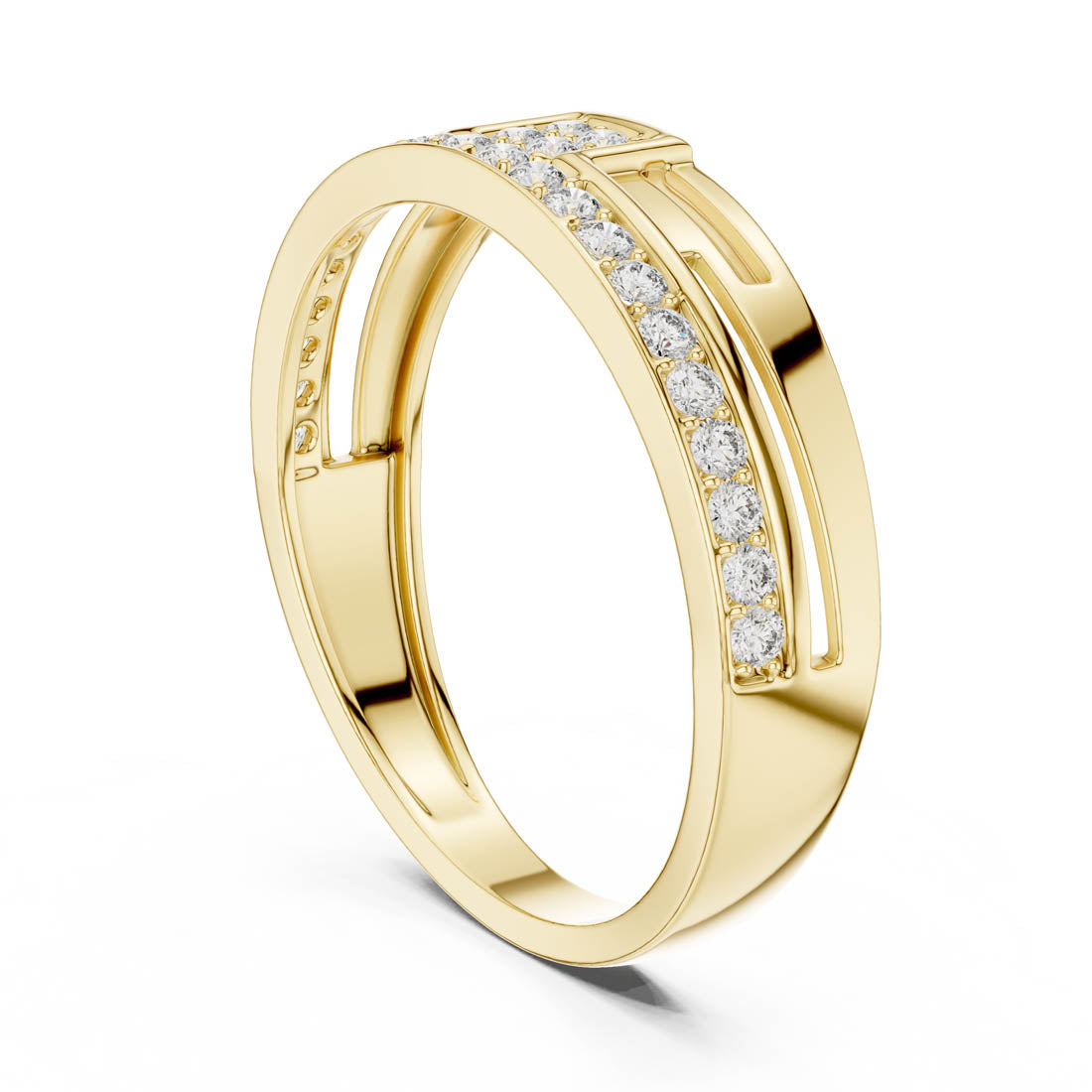 .31 Ct. Geometric Pavé Diamond Band Ring (LR-01 (9)) 3