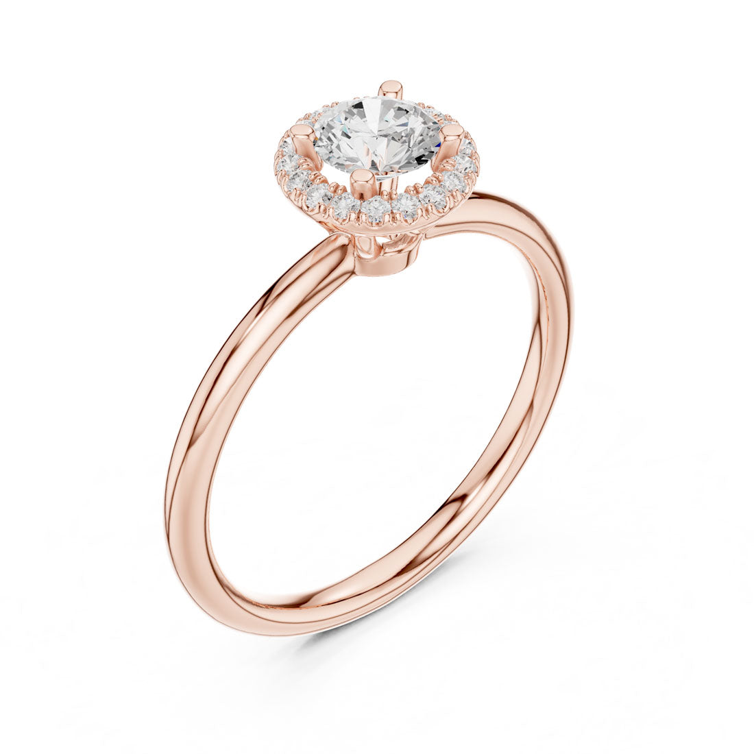 .59 Ct. Round Diamond Halo Solitaire Ring (LR-0215) 10