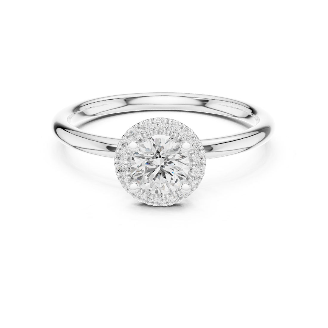 .59 Ct. Round Diamond Halo Solitaire Ring (LR-0215) 7