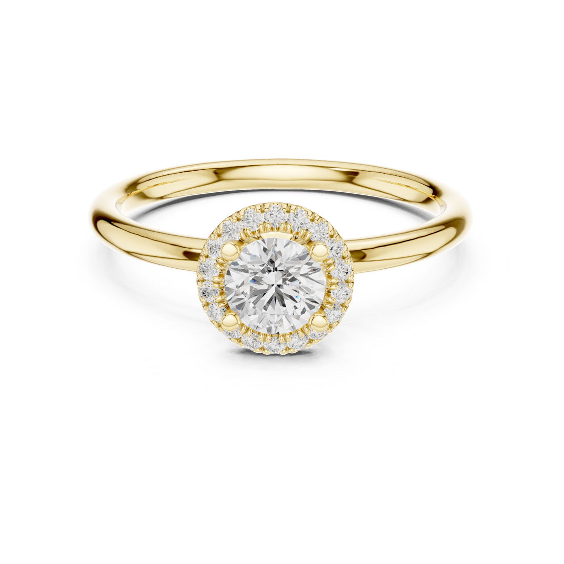 .59 Ct. Round Diamond Halo Solitaire Ring (LR-0215) 5