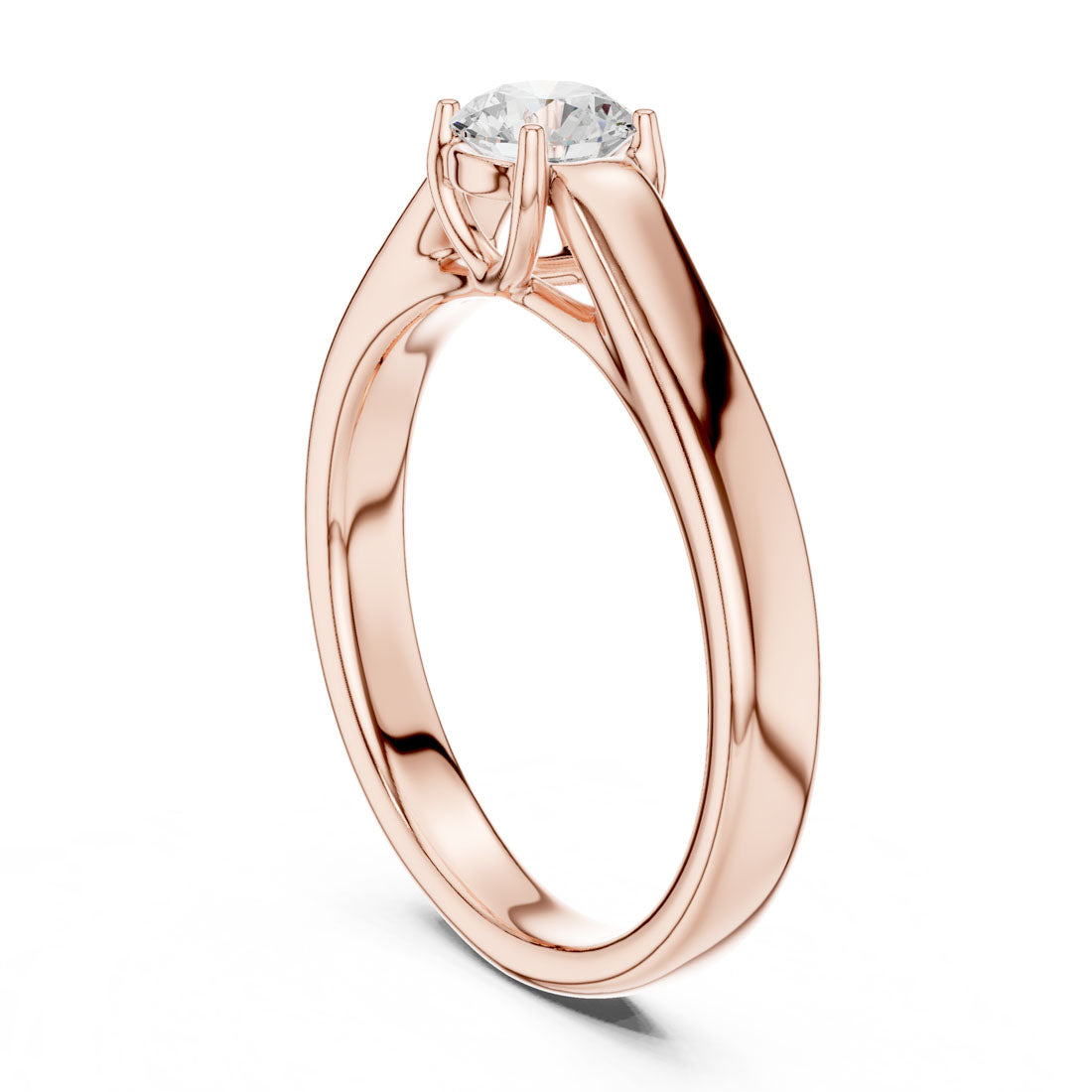 .50 Ct. Round Diamond Solitaire Ring with Polished Band (LR-0229) 10