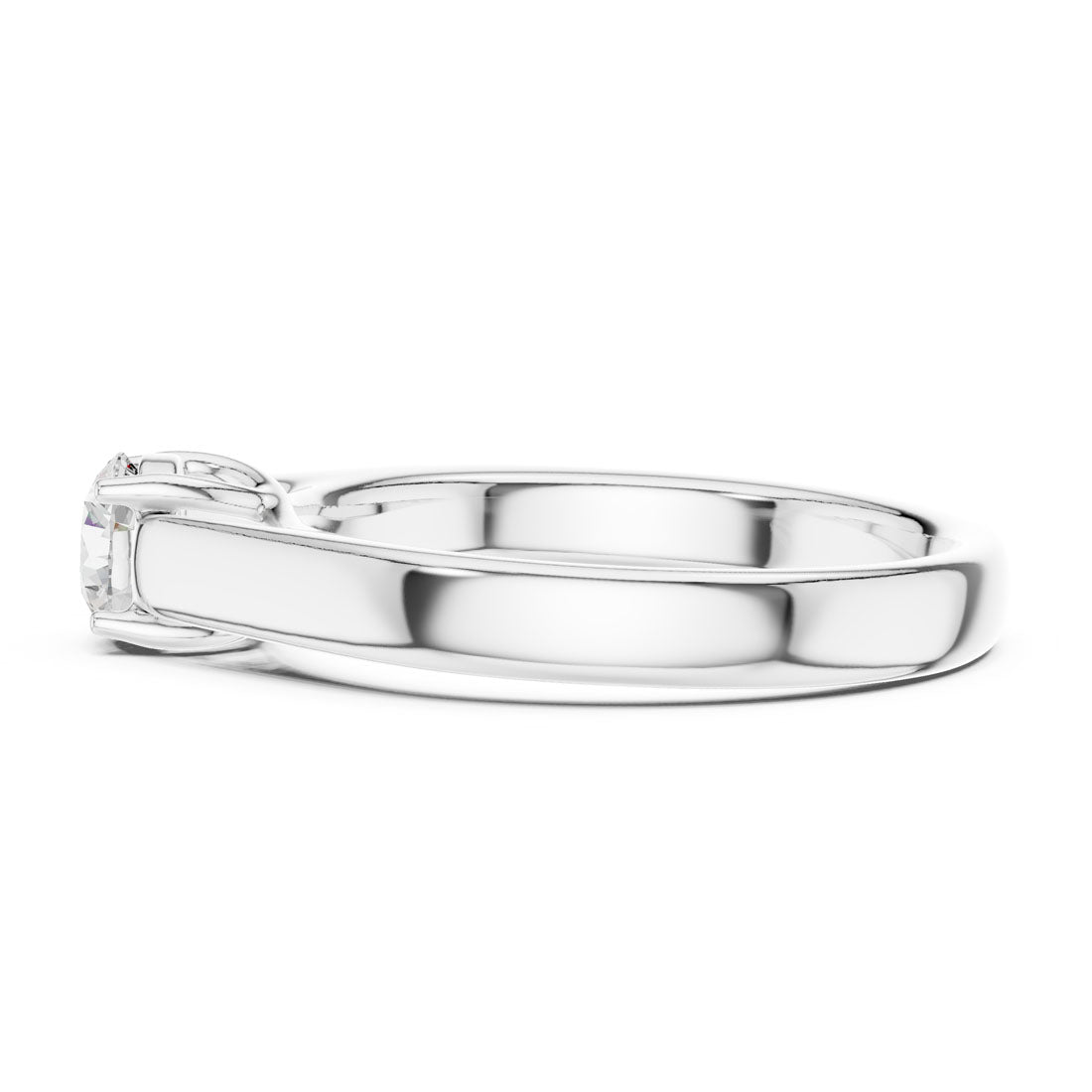 .50 Ct. Round Diamond Solitaire Ring with Polished Band (LR-0229) 12