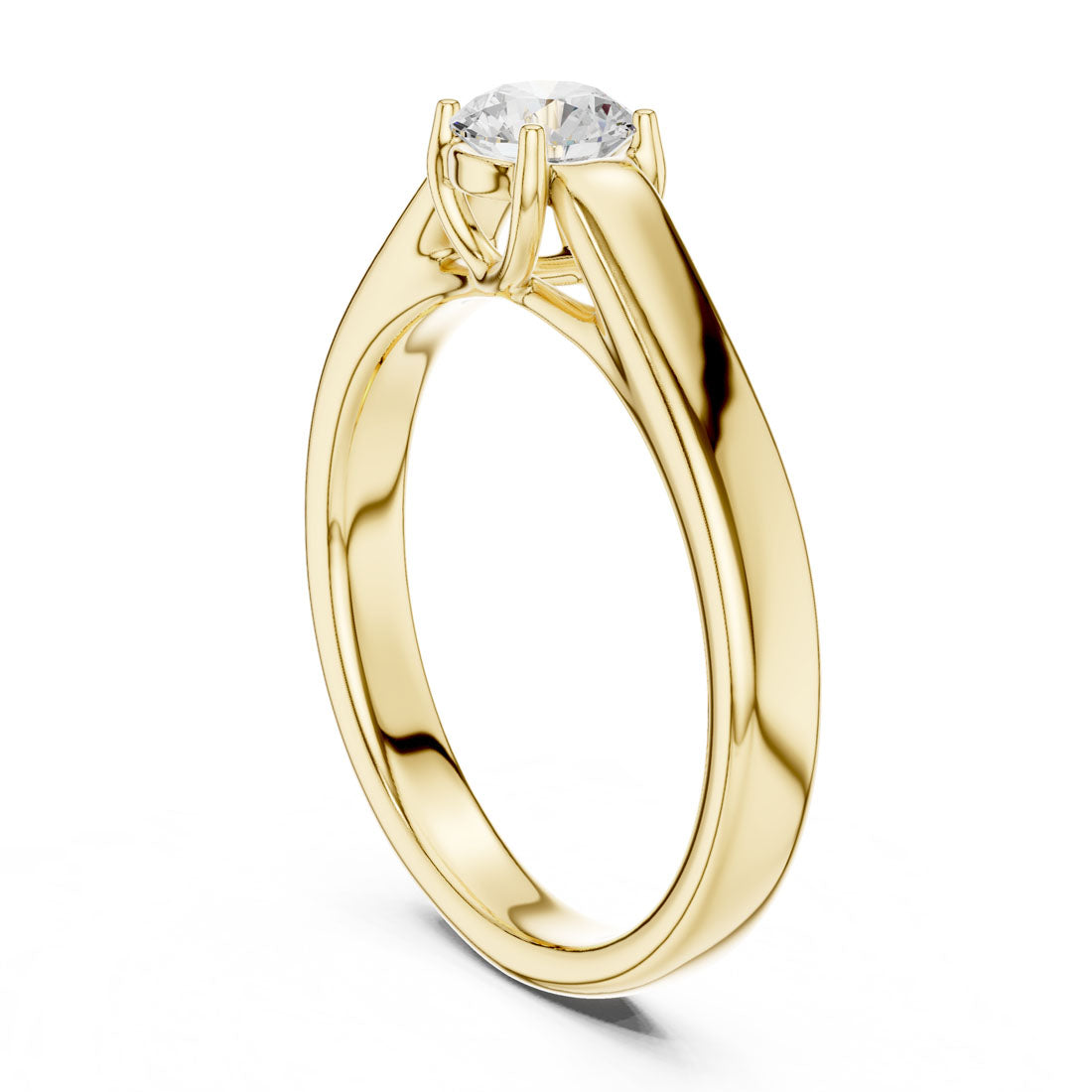 .50 Ct. Round Diamond Solitaire Ring with Polished Band (LR-0229) 3