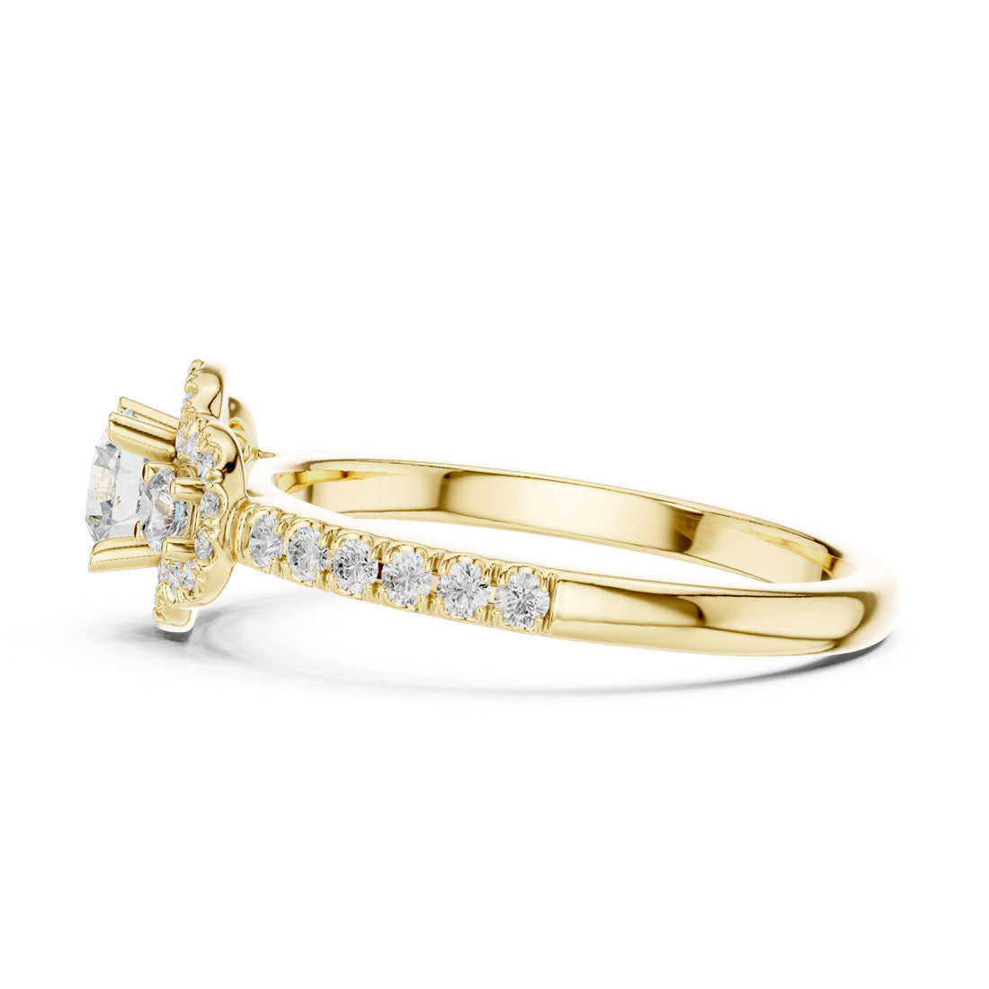 .95 Ct. Round Diamond Three Stone Engagement Ring (LR-0289) 4