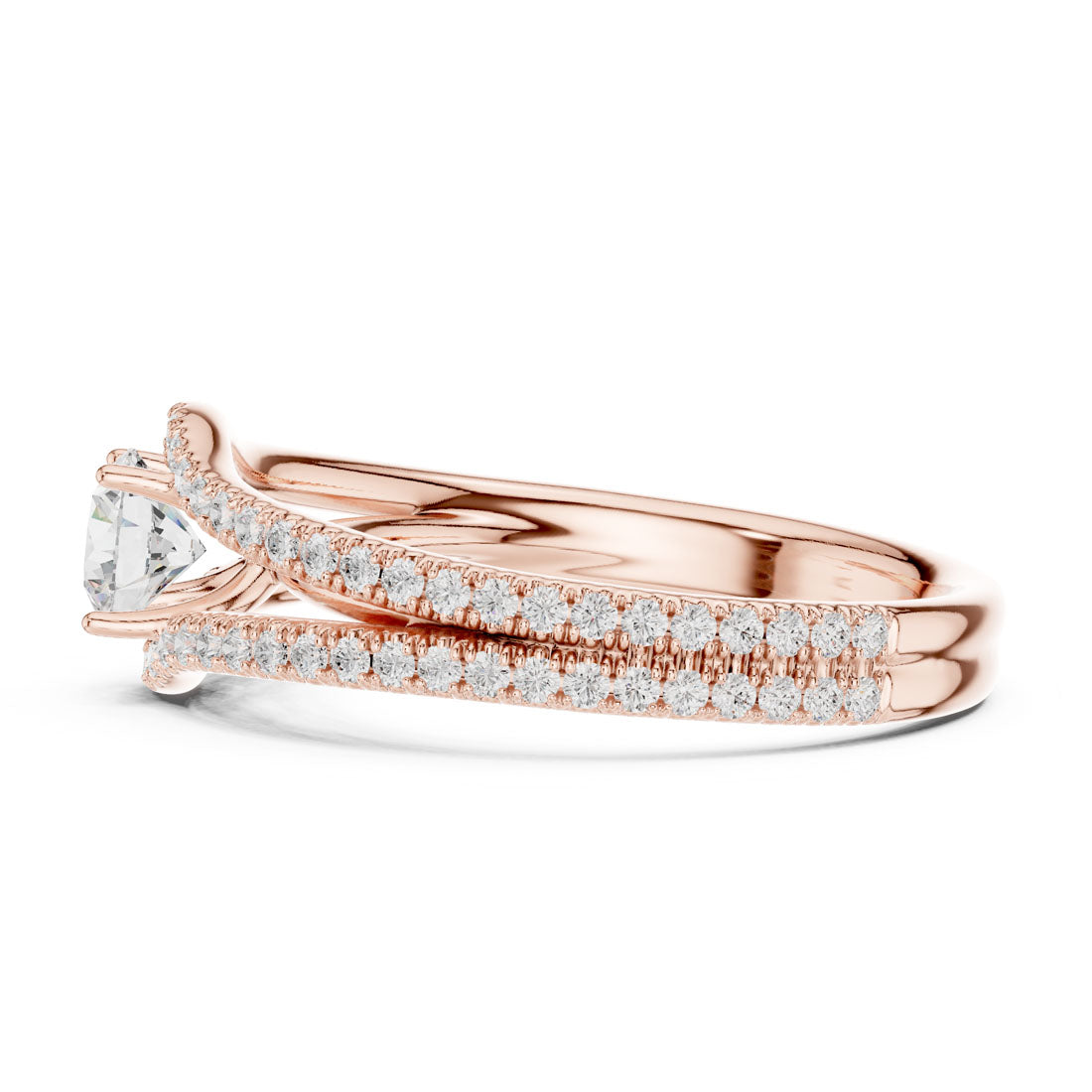 1.25 Ct. Brilliant Round Solitaire with Pavé Ring Jacket Enhancer (LR-0345) 10
