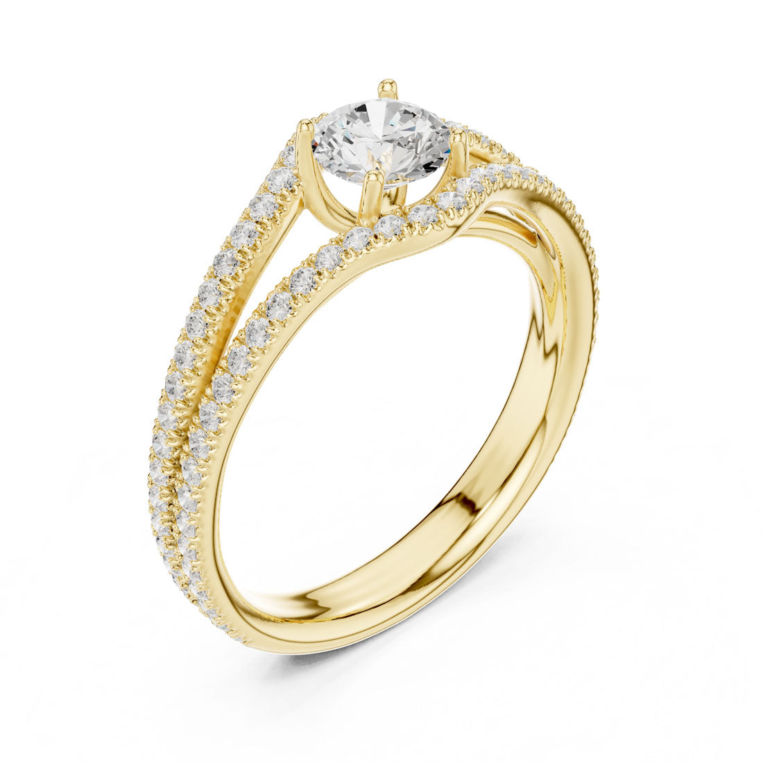 1.25 Ct. Brilliant Round Solitaire with Pavé Ring Jacket Enhancer (LR-0345)