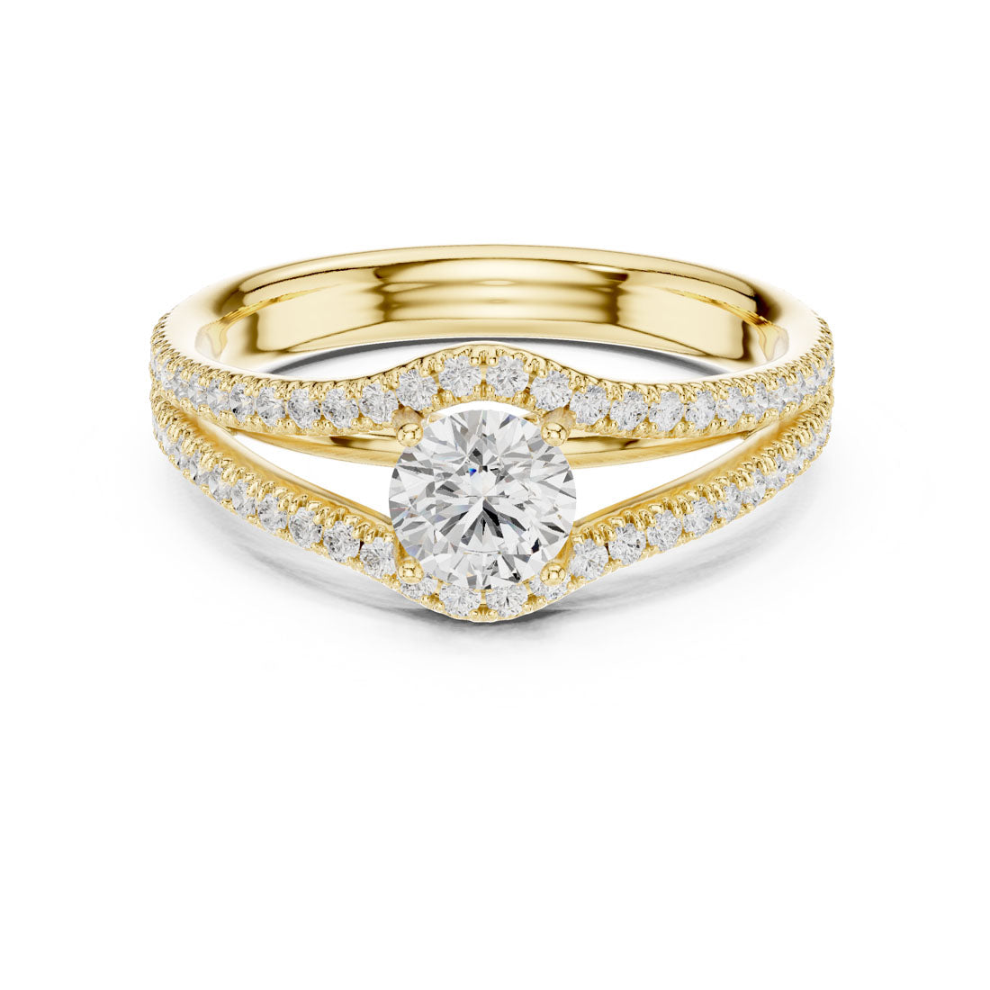 1.25 Ct. Brilliant Round Solitaire with Pavé Ring Jacket Enhancer (LR-0345)