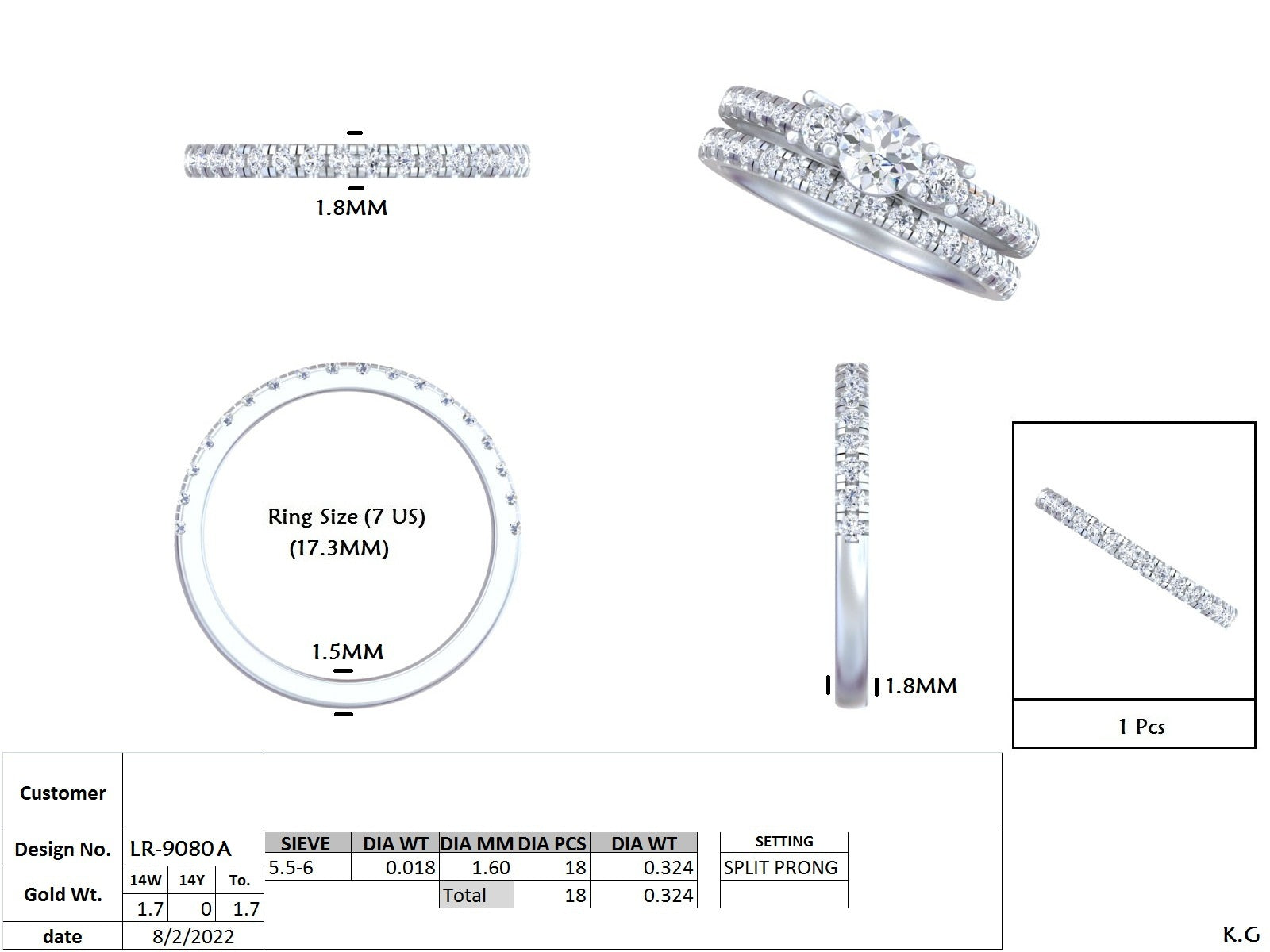 .32 Ct. Round Diamond Half Eternity Band (DDLR-789) 13