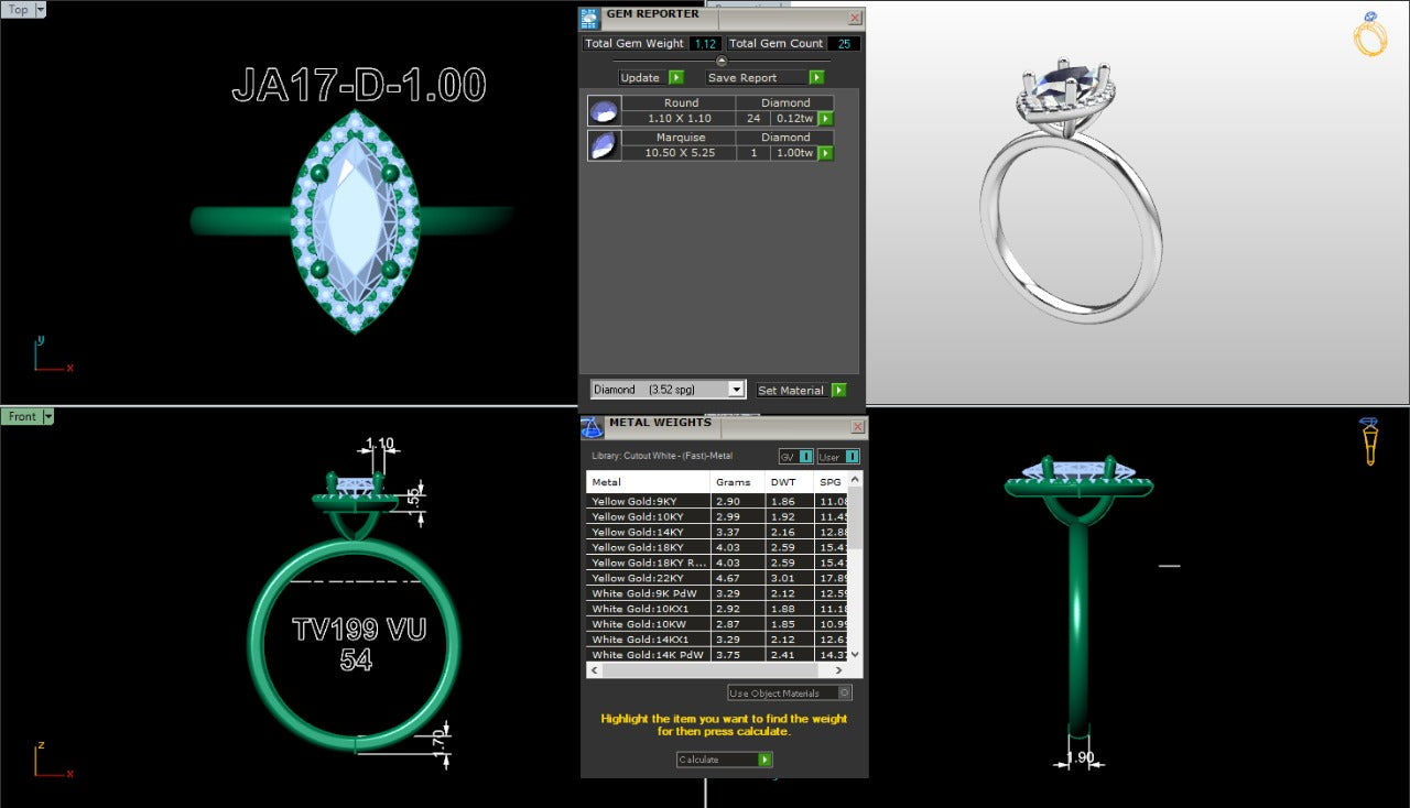 .50-1.50 Ct. Marquise Diamond Halo Engagement Ring (ja17-d copy) 17