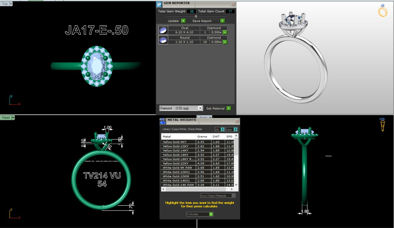 .50-1.50 Ct. Oval Diamond Halo Engagement Ring (ja17-e copy) 16