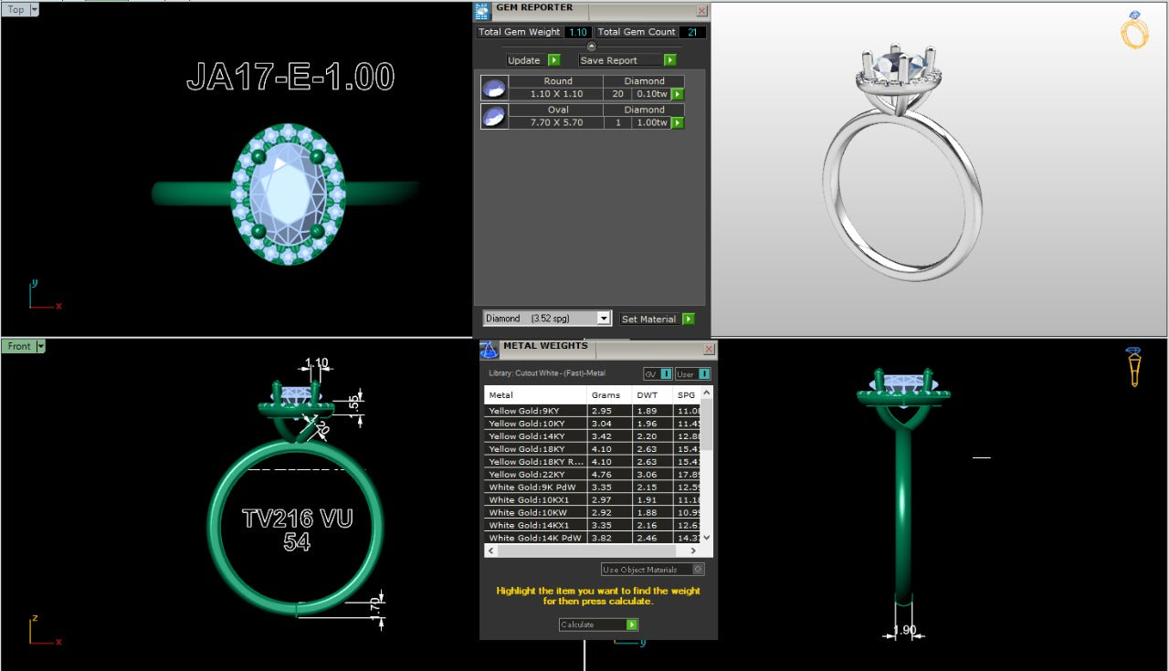 .50-1.50 Ct. Oval Diamond Halo Engagement Ring (ja17-e copy) 17