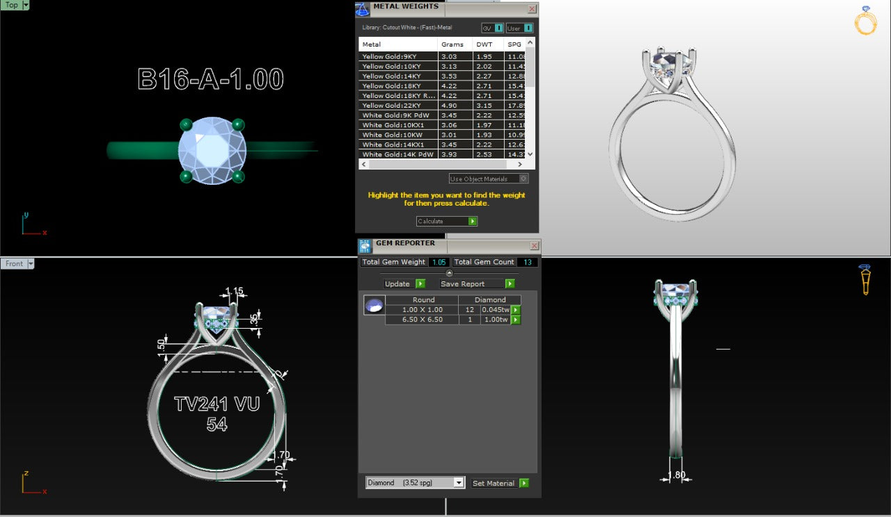 .50-1.50 Ct. Round Diamond Ring with Hidden Halo and Four-Prong Setting (b16-a copy) 17