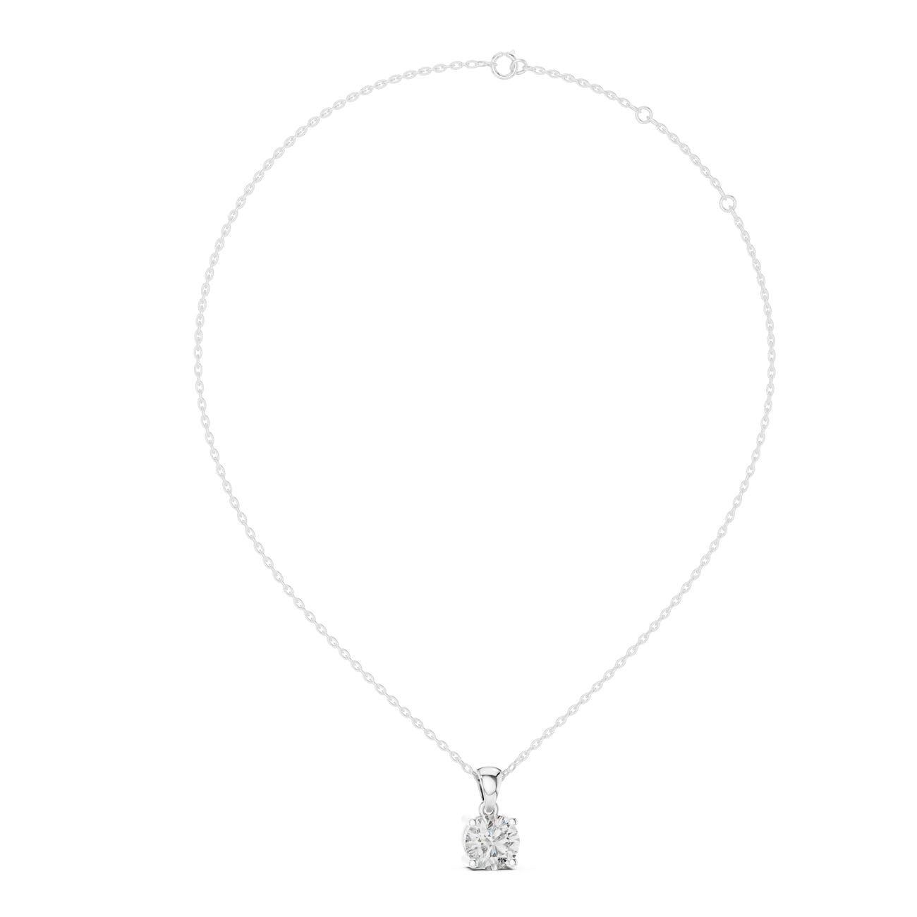 1.00 Ct. Round Brilliant Diamond Solitaire Pendant Necklace (PND-0001)