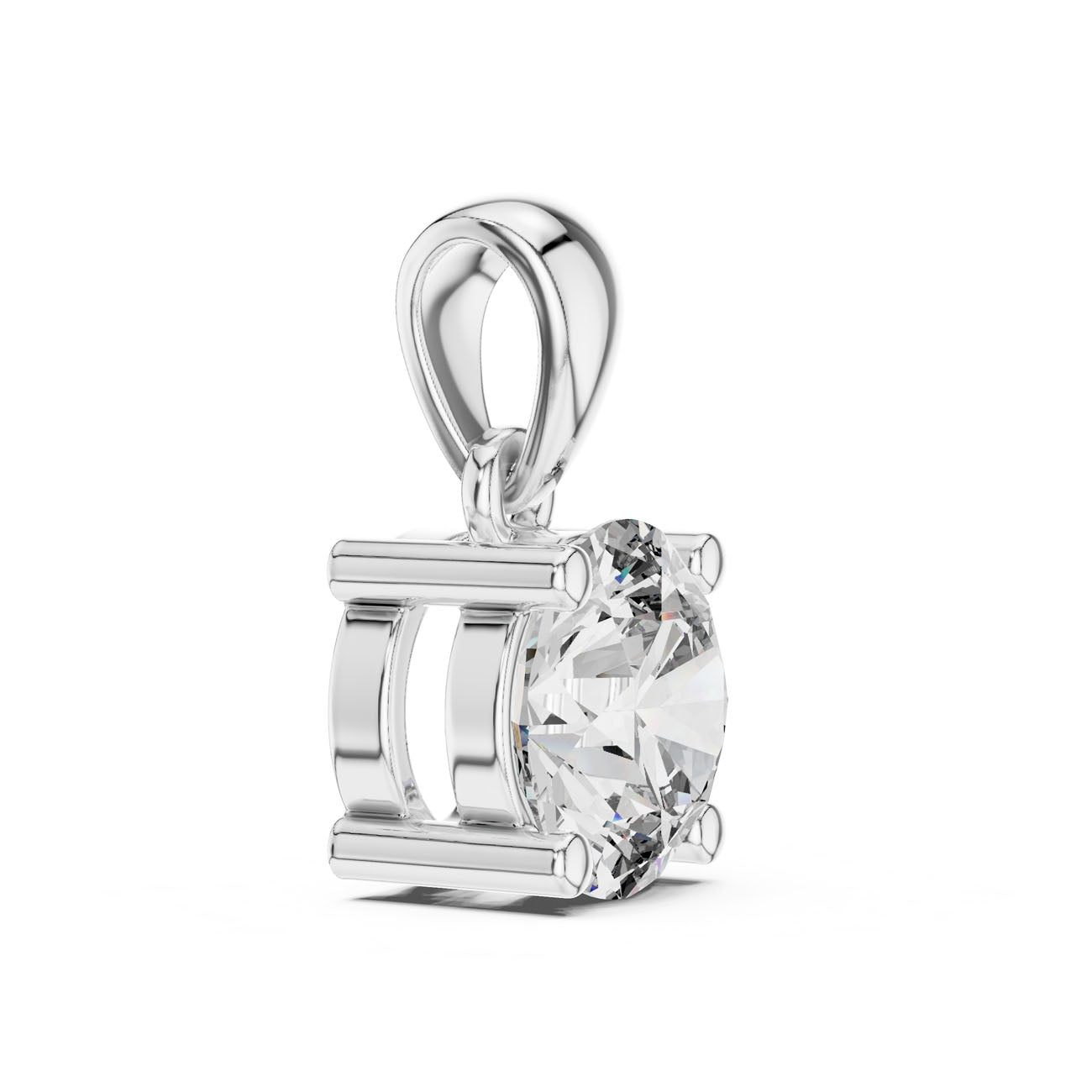 1.00 Ct. Round Brilliant Diamond Solitaire Pendant Necklace (PND-0001) 5