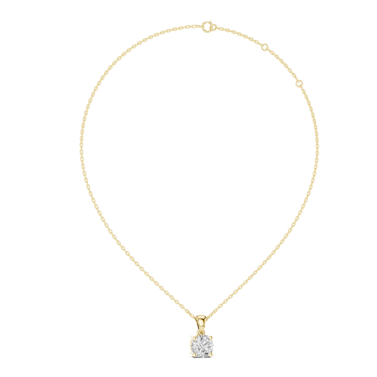 1.00 Ct. Round Brilliant Diamond Solitaire Pendant Necklace (PND-0001)
