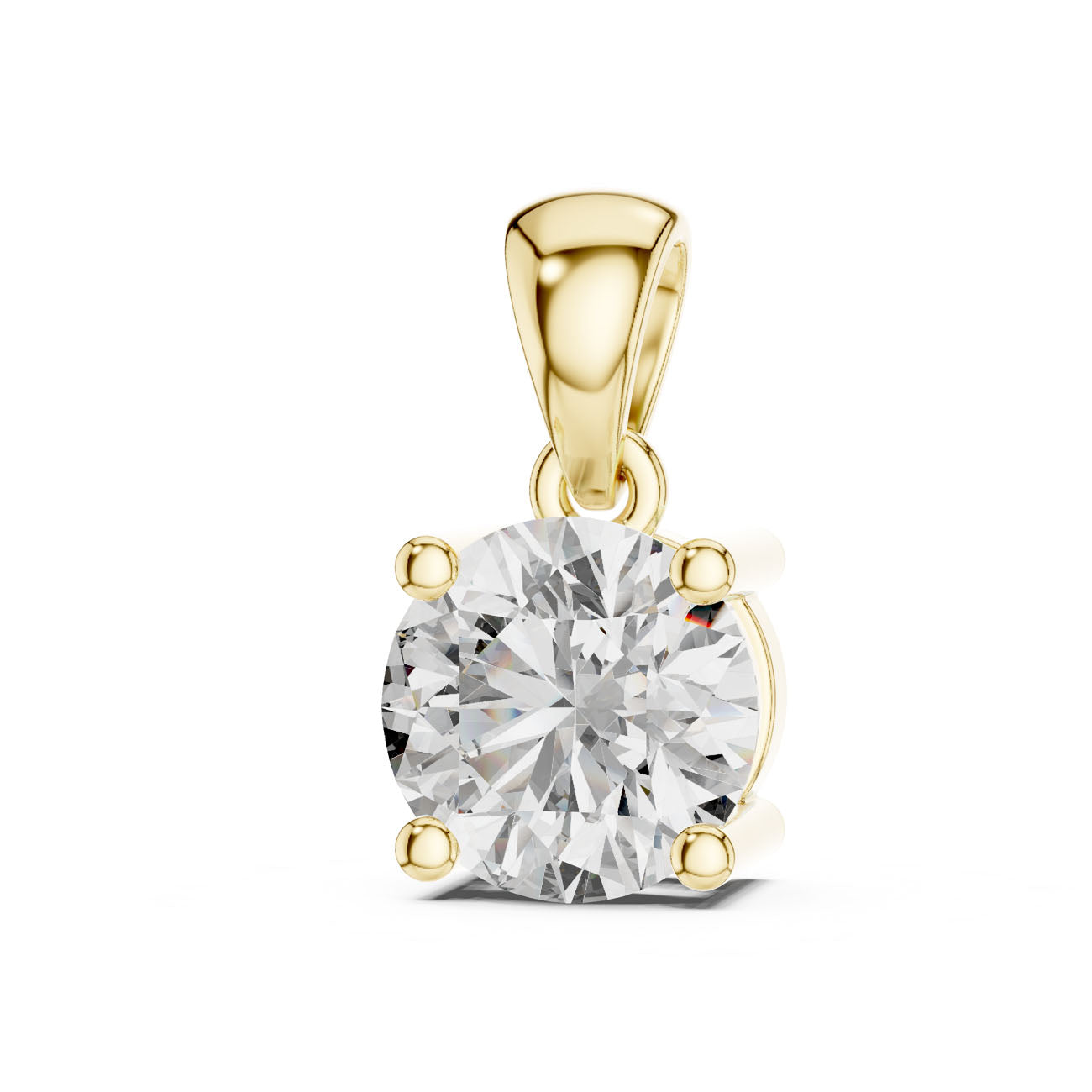 1.00 Ct. Round Brilliant Diamond Solitaire Pendant Necklace (PND-0001) 9