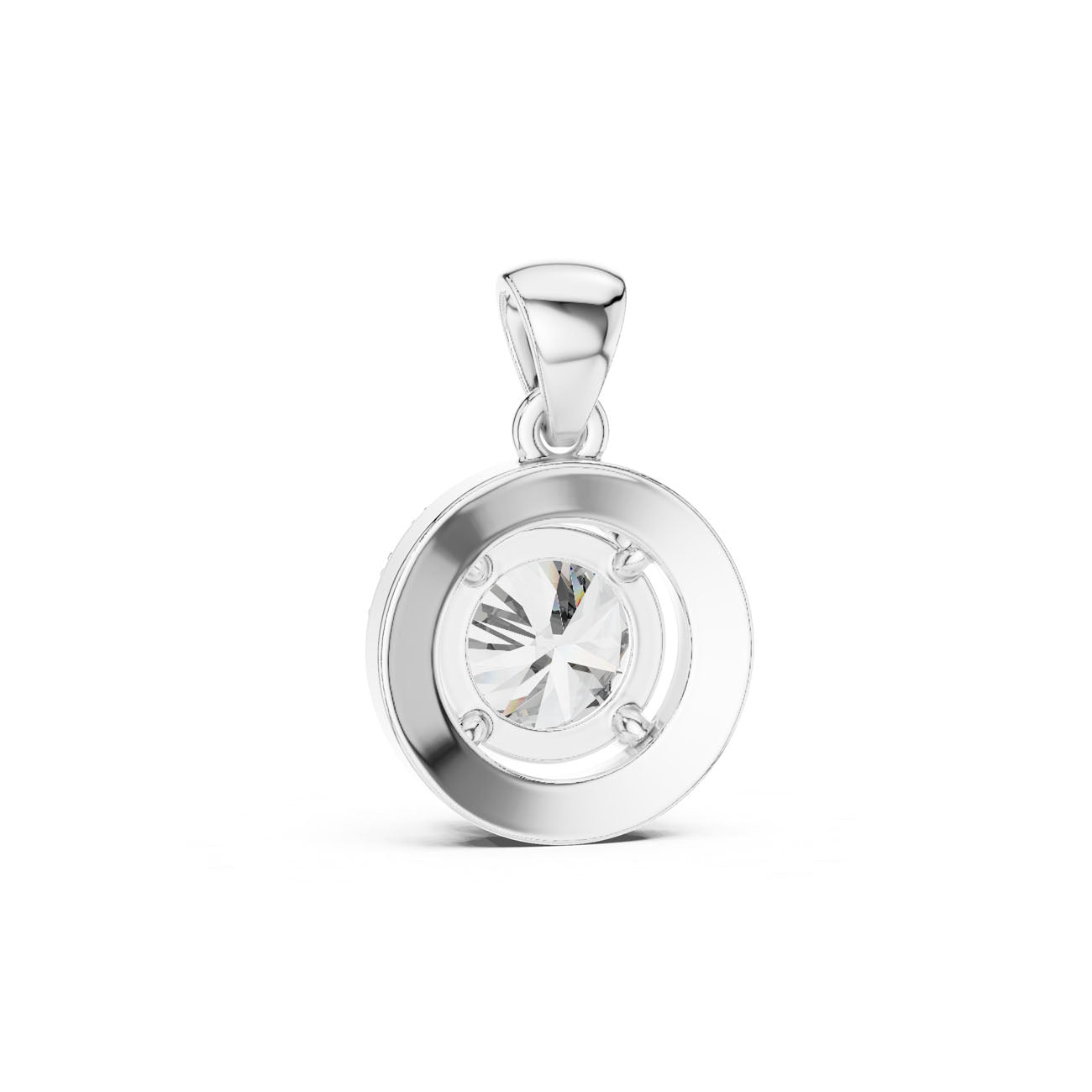 1.20 Ct. Round Diamond Halo Pendant Necklace (PND-0002) 7