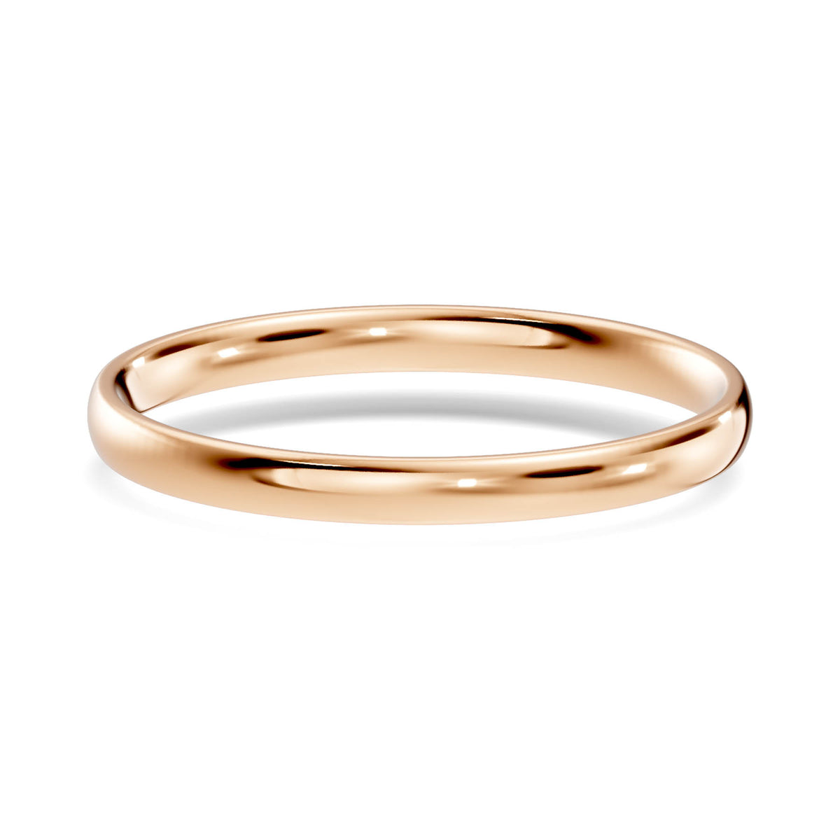 Traditional Wedding Band with Rounded High-Polish Finish (TBW-2MM) 13